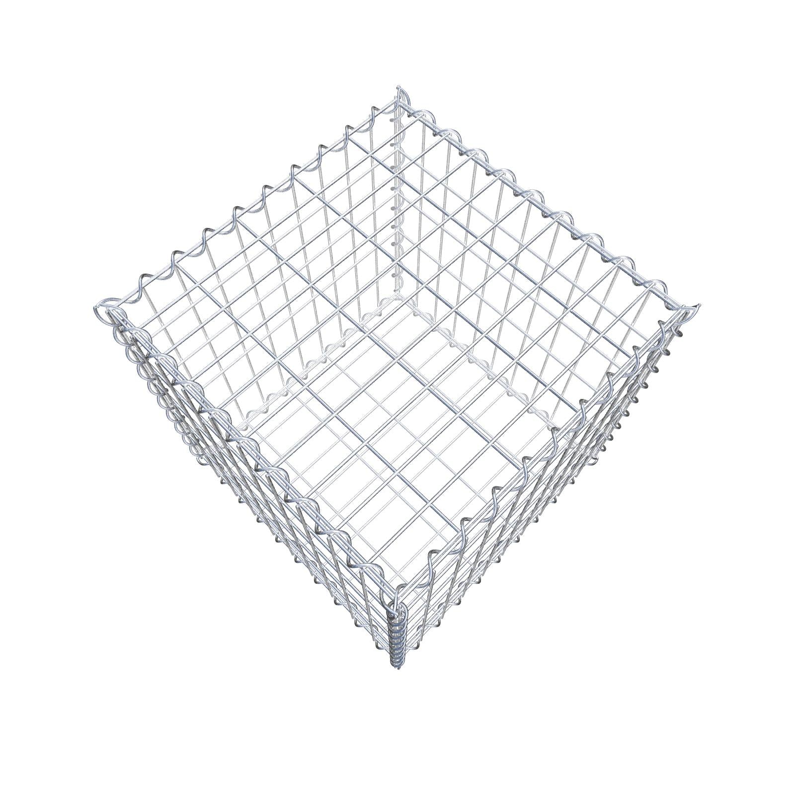 Gabion 50 cm x 50 cm x 50 cm (L x H x P), mailles 5 cm x 10 cm, spirale