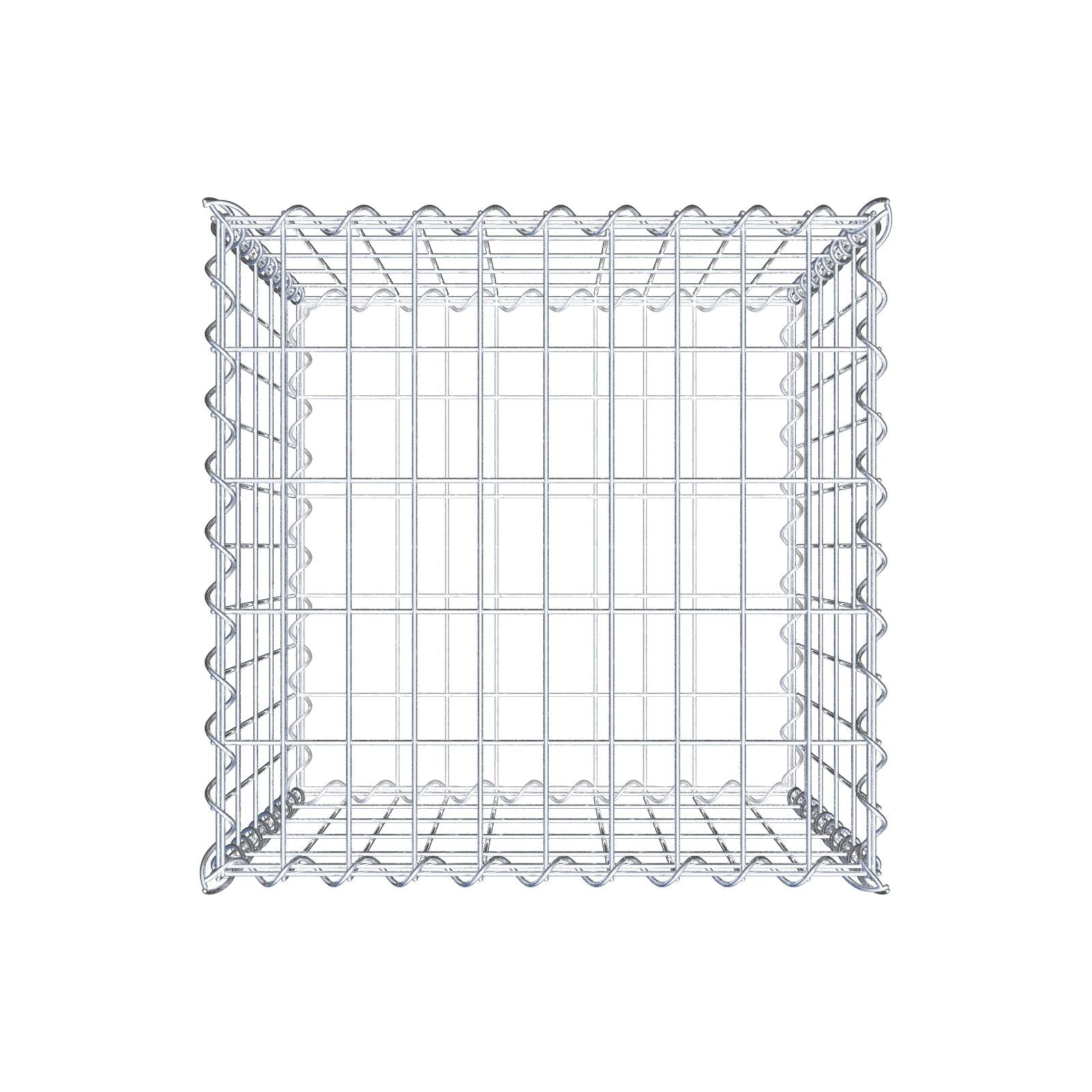Gabion 50 cm x 50 cm x 50 cm (L x H x P), mailles 5 cm x 10 cm, spirale