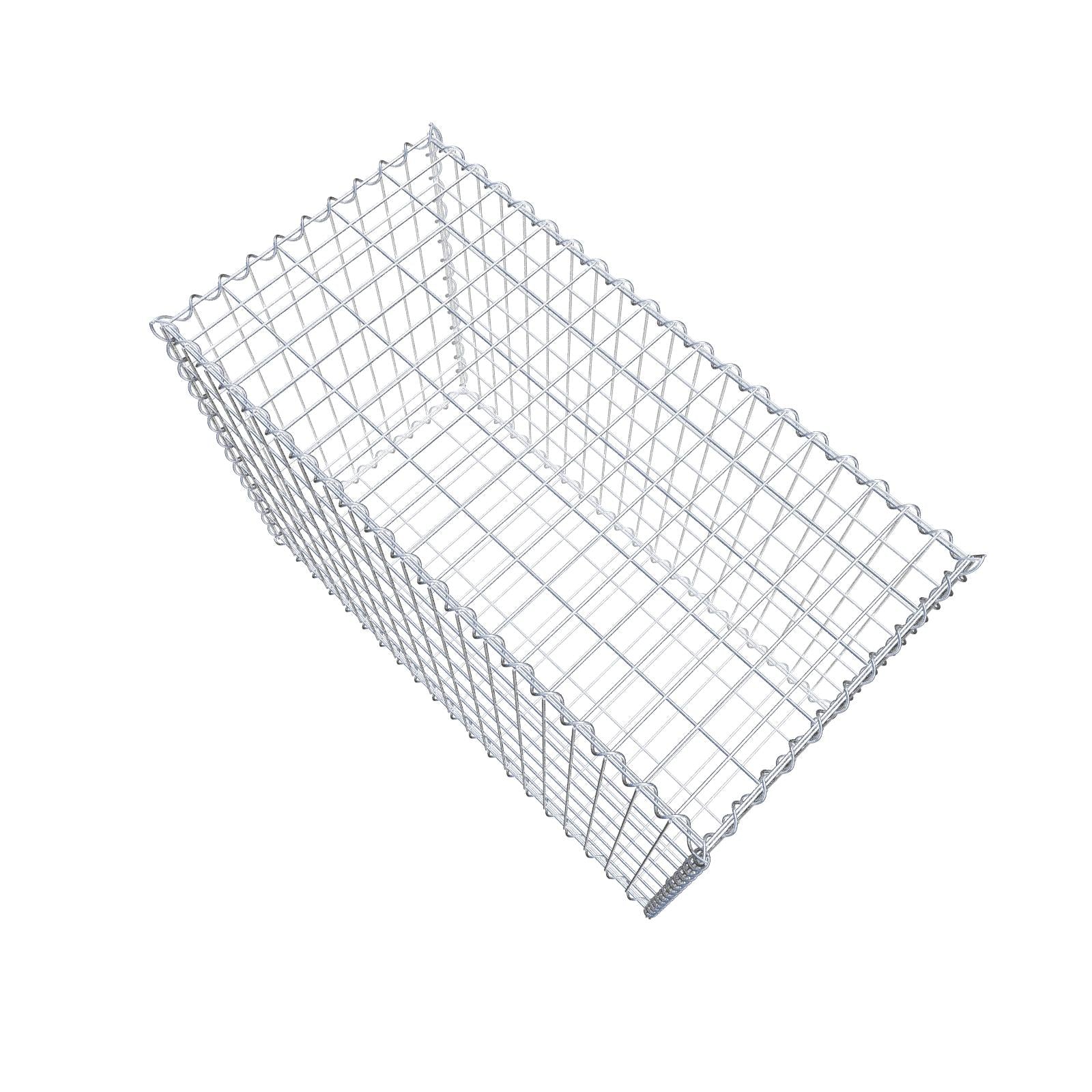 Gabbione 100 cm x 70 cm x 50 cm (L x H x P), maglia 5 cm x 10 cm, spirale