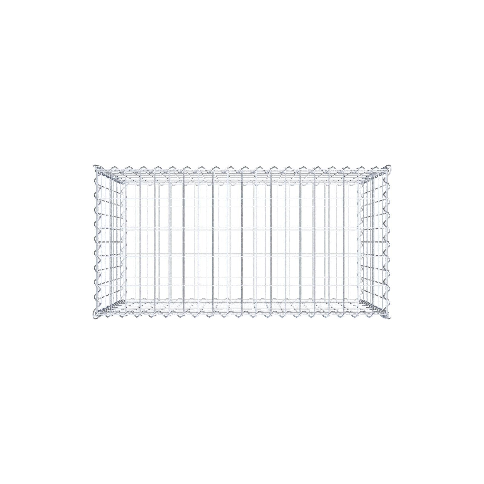 Gabbione 100 cm x 70 cm x 50 cm (L x H x P), maglia 5 cm x 10 cm, spirale
