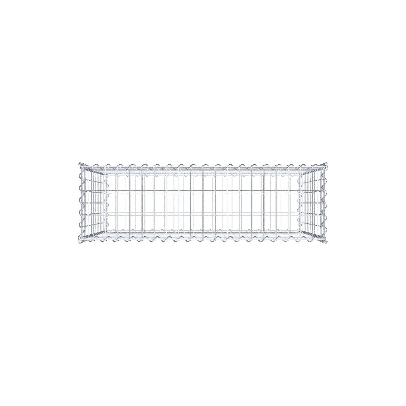 Schanskorf 100 cm x 80 cm x 30 cm (L x H x D), maaswijdte 5 cm x 10 cm, spiraal