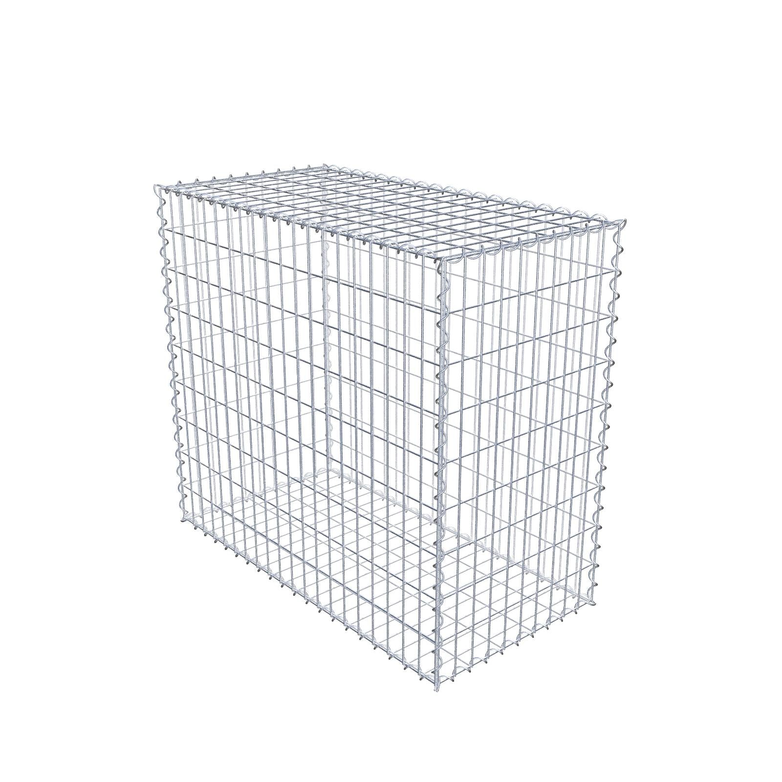 Gabione 100 cm x 90 cm x 50 cm (L x H x T), Maschenweite 5 cm x 10 cm, Spirale