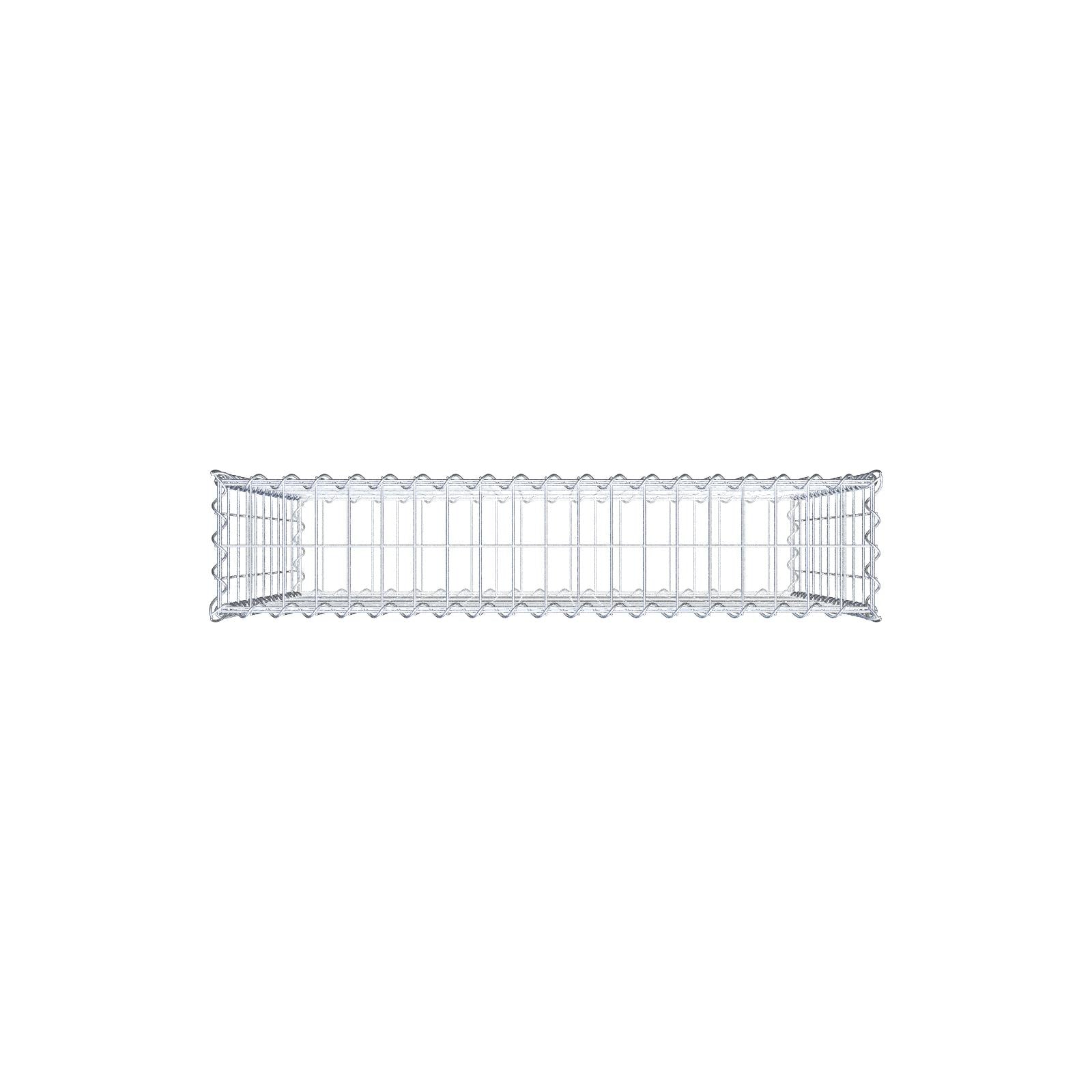 Gabione 100 cm x 100 cm x 20 cm (L x H x T), Maschenweite 5 cm x 10 cm, Spirale