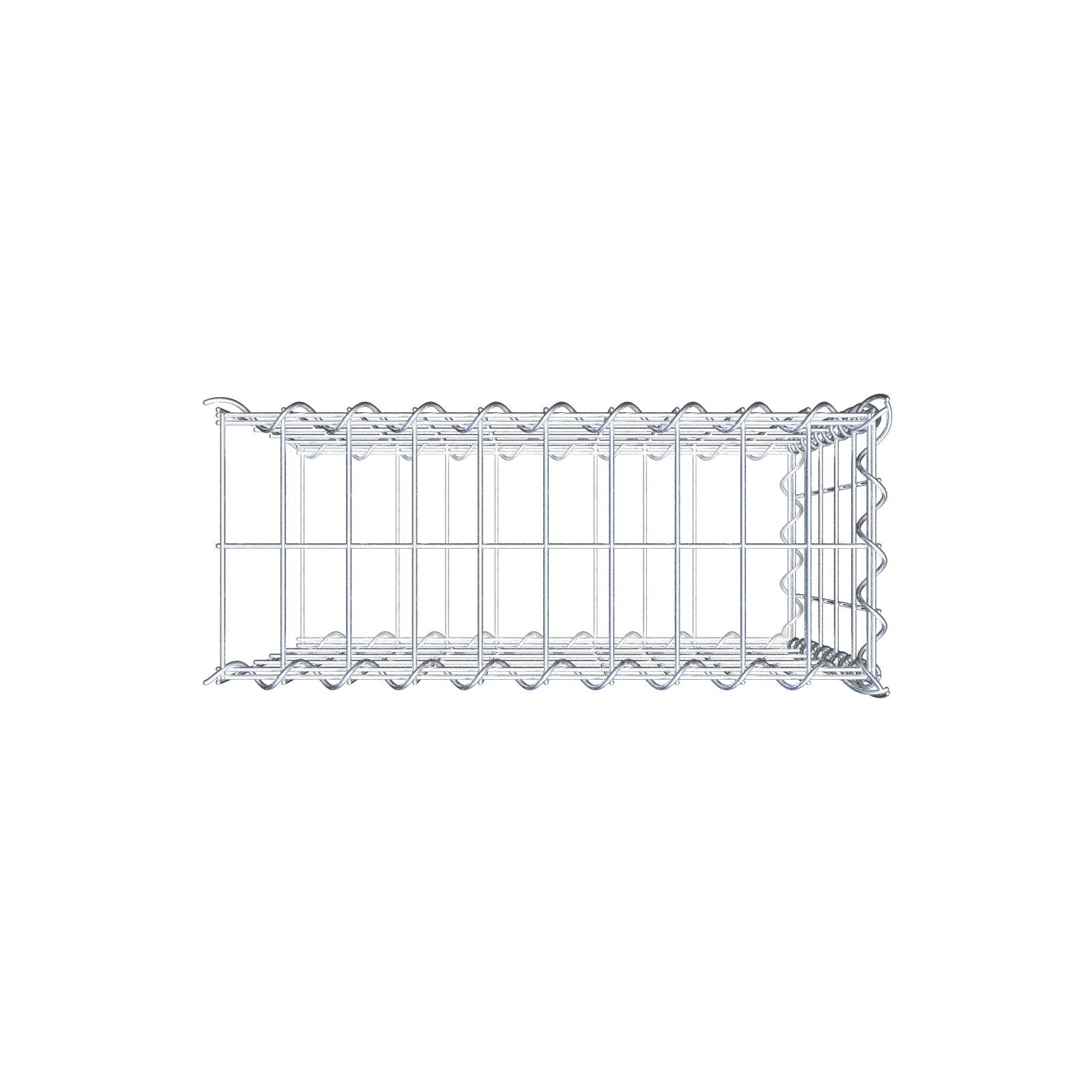 Grown-on gabion type 2 50 cm x 50 cm x 20 cm (L x H x D), mesh size 5 cm x 10 cm, spiral