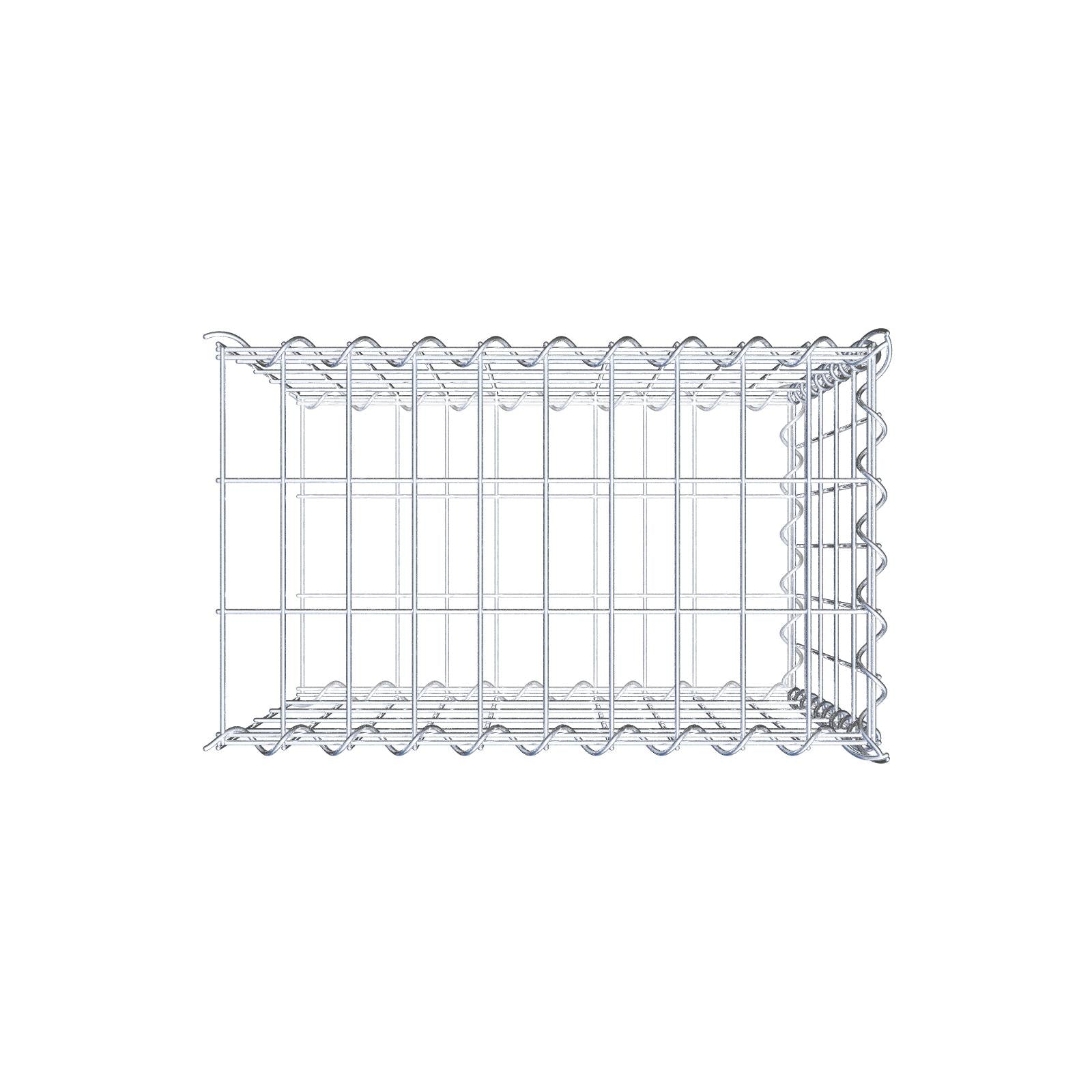 Gabbione aggiuntivo tipo 2 50 cm x 50 cm x 30 cm (L x A x P), dimensione maglia 5 cm x 10 cm, a spirale