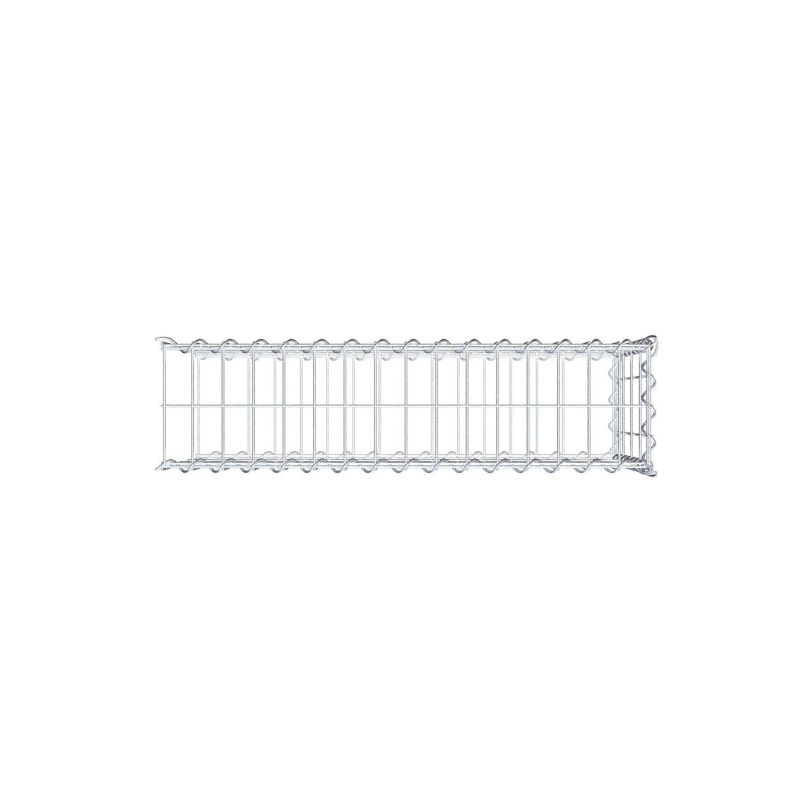 Gabion rapporté type 2 80 cm x 40 cm x 20 cm (L x H x P), mailles 5 cm x 10 cm, spirale