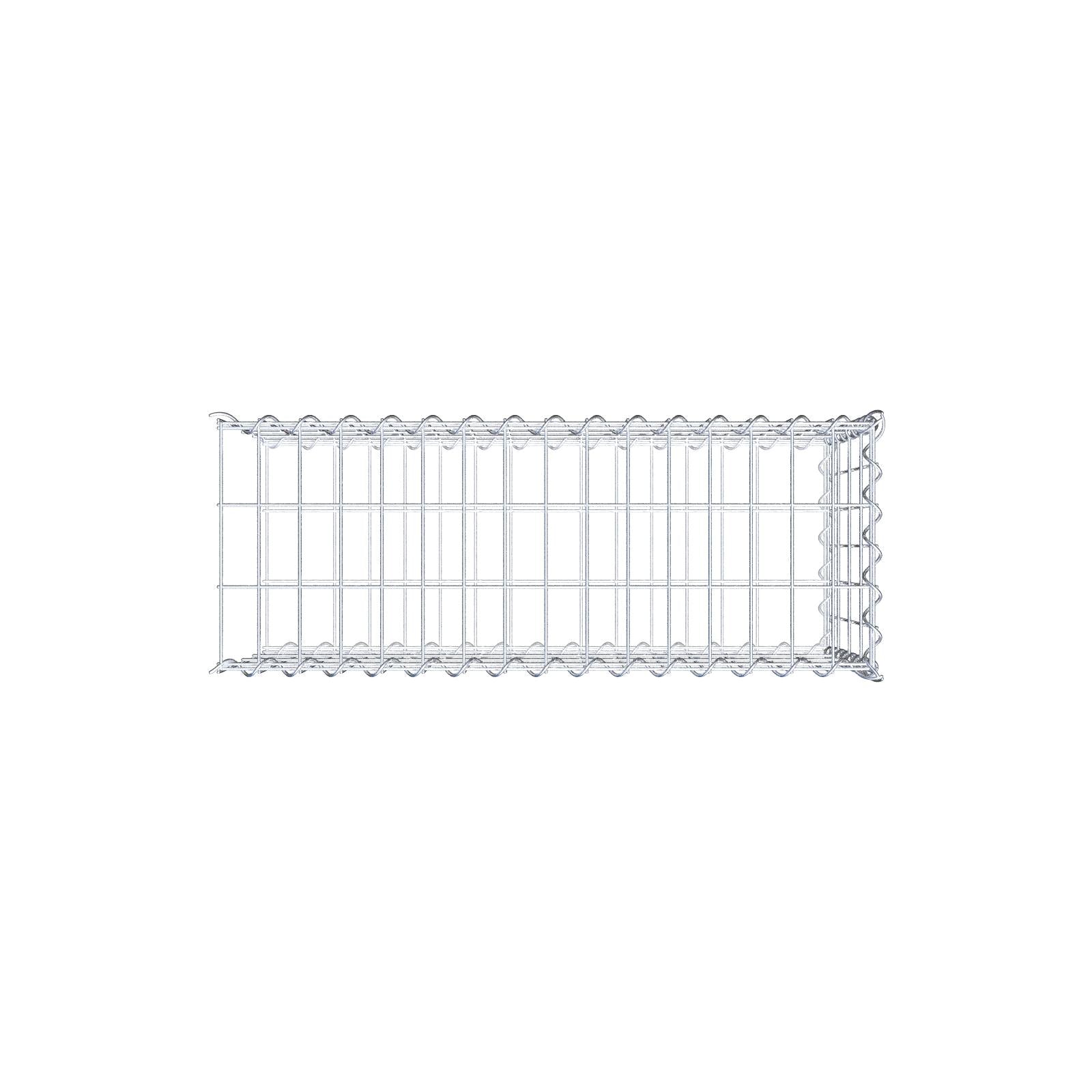 Gabion rapporté type 2 80 cm x 40 cm x 30 cm (L x H x P), mailles 5 cm x 10 cm, spirale