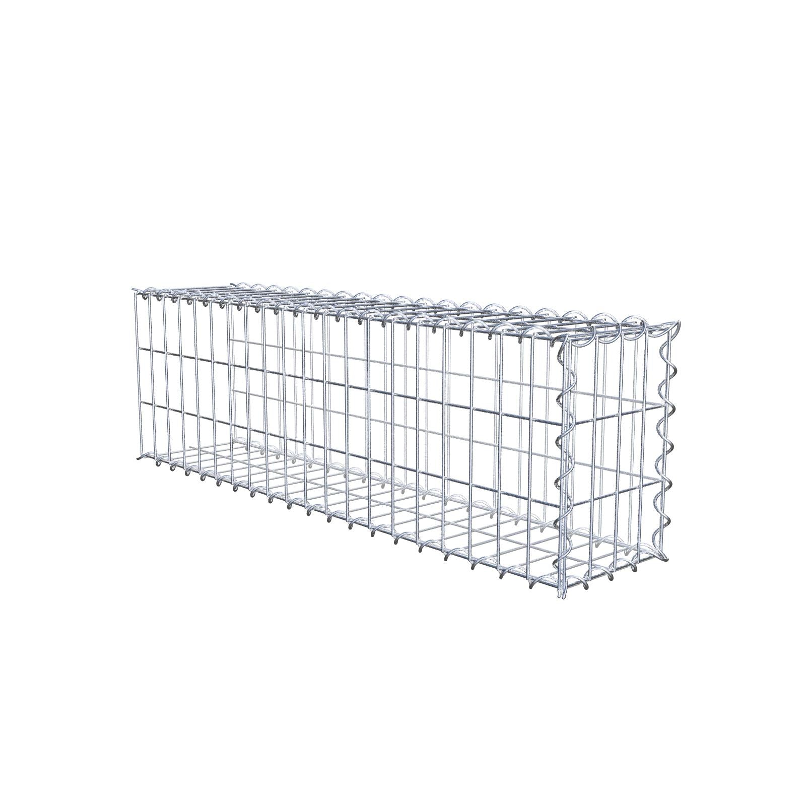 Grown-on gabion type 2 100 cm x 30 cm x 20 cm (L x H x D), mesh size 5 cm x 10 cm, spiral