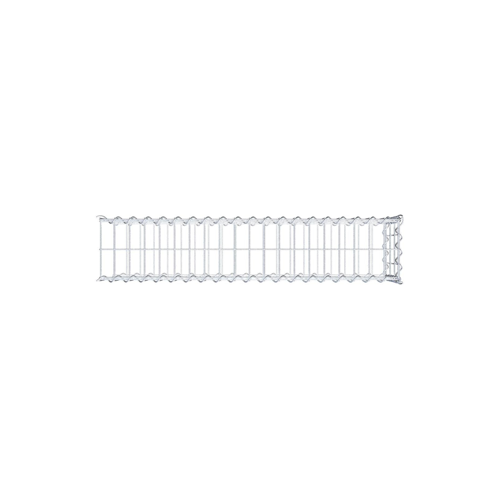 Grown-on gabion type 2 100 cm x 30 cm x 20 cm (L x H x D), mesh size 5 cm x 10 cm, spiral
