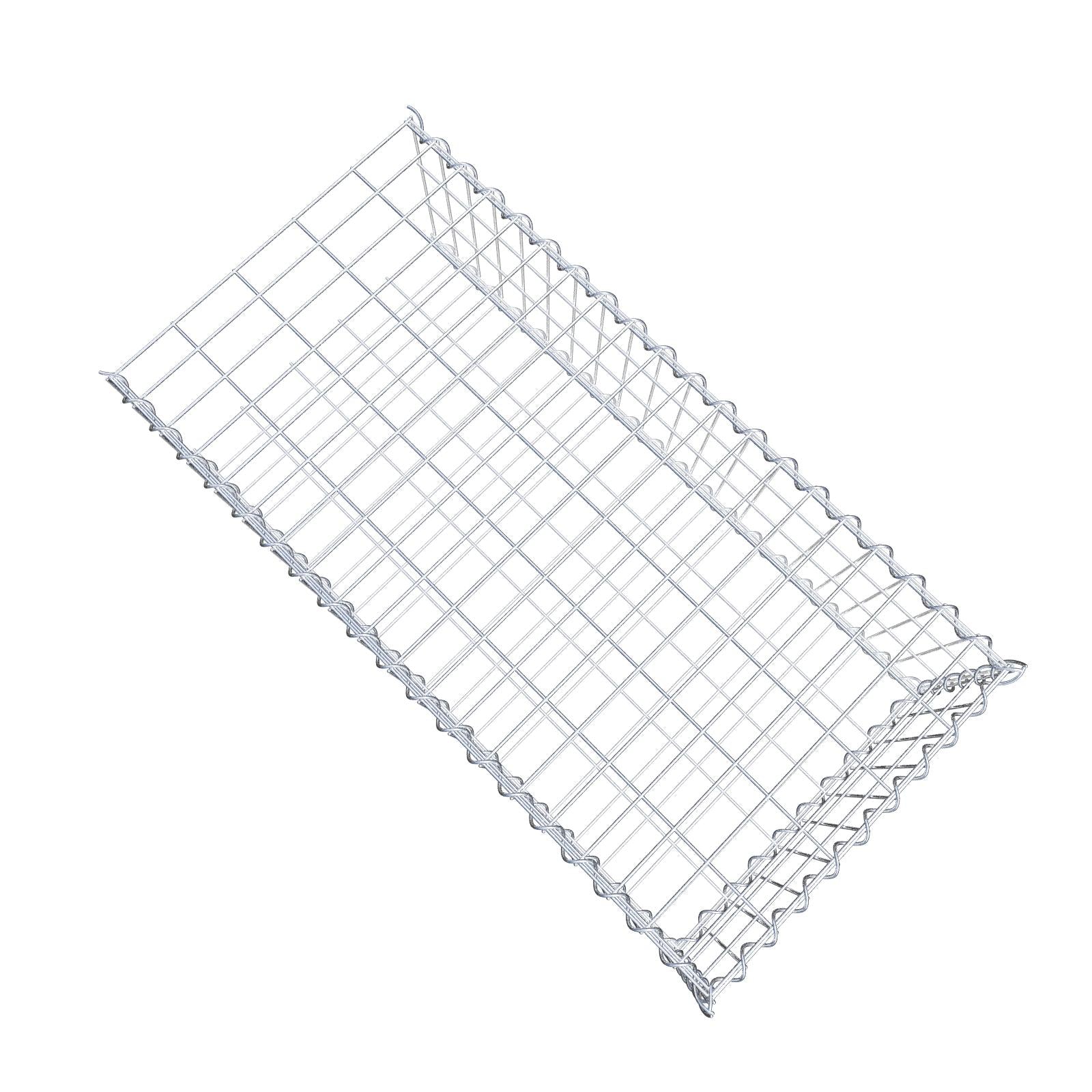 Opvokset gabion type 2 100 cm x 30 cm x 50 cm (L x H x D), maskestørrelse 5 cm x 10 cm, spiral