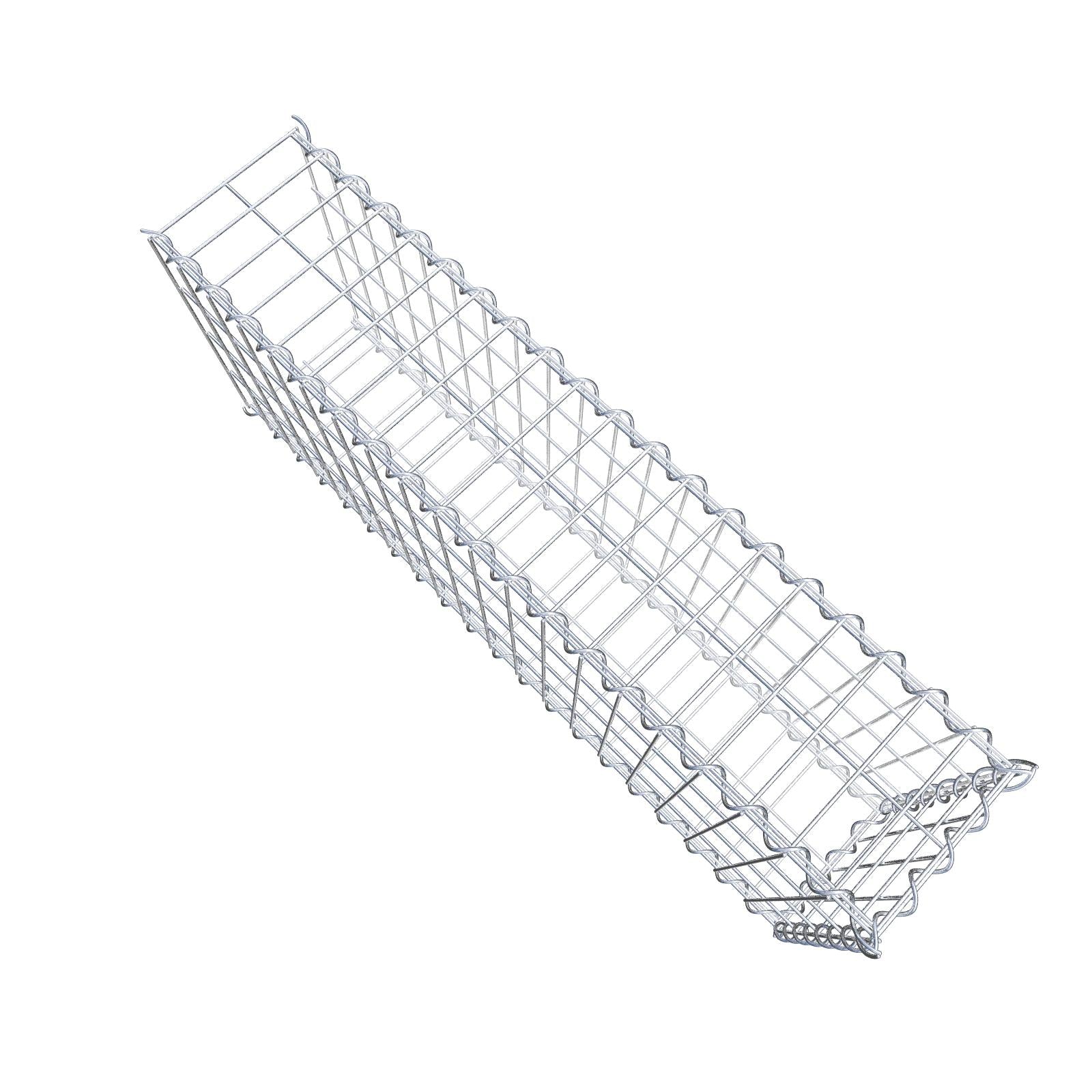 Aangegroeide schanskorf type 2 100 cm x 40 cm x 20 cm (L x H x D), maaswijdte 5 cm x 10 cm, spiraal