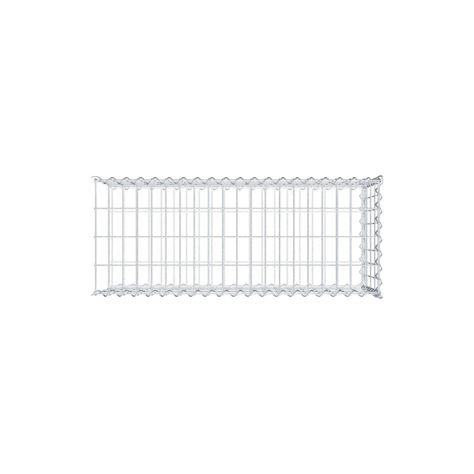 Gavión complementario tipo 2 100 cm x 40 cm x 40 cm (L x A x P), malla 5 cm x 10 cm, espiral