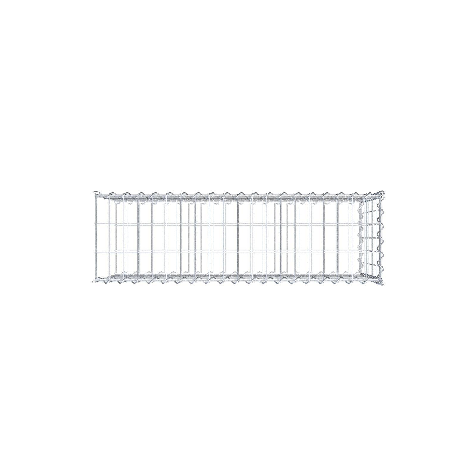 Grown-on gabion type 2 100 cm x 50 cm x 30 cm (L x H x D), mesh size 5 cm x 10 cm, spiral