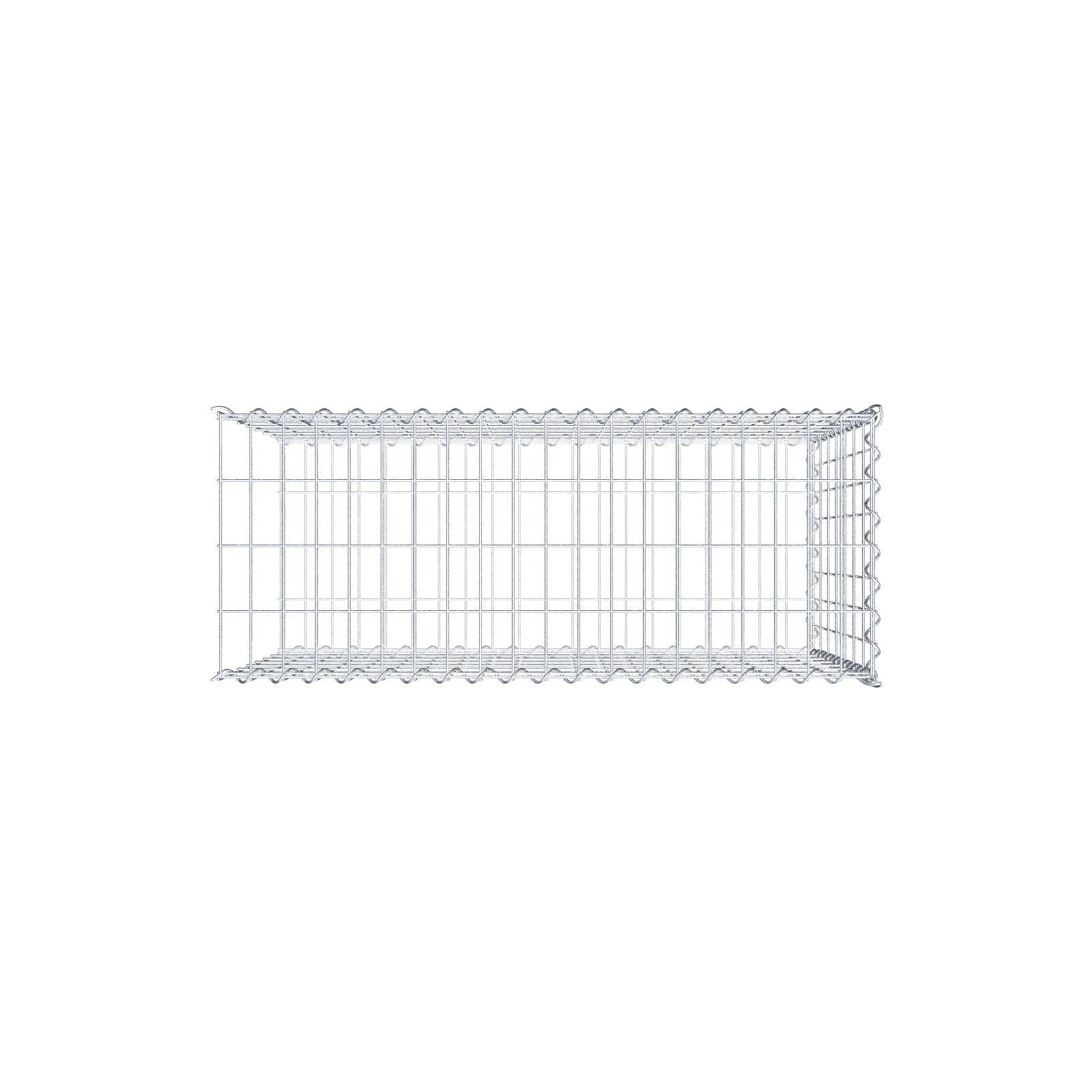 Gabion rapporté type 2 100 cm x 70 cm x 40 cm (L x H x P), mailles 5 cm x 10 cm, spirale