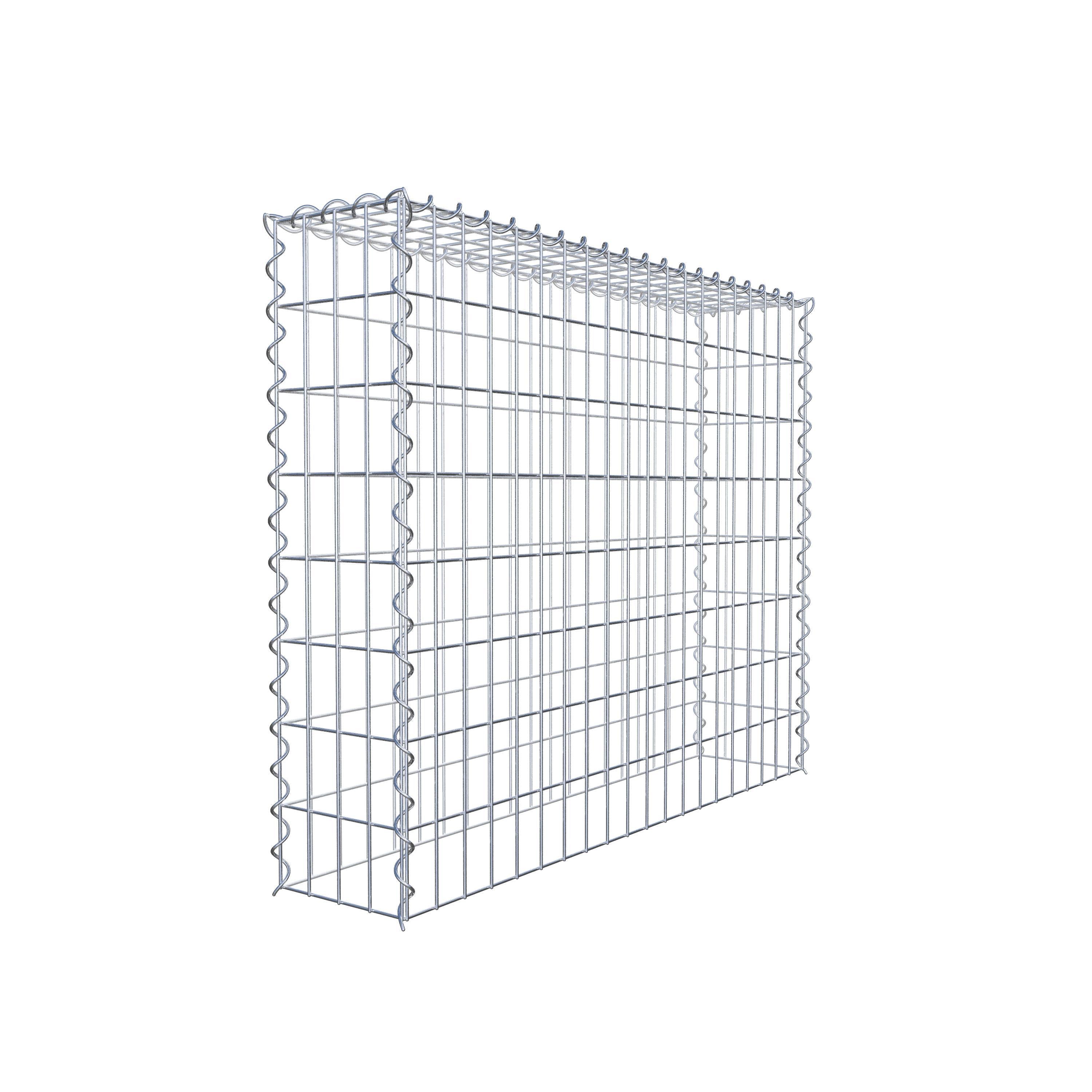 Gabion rapporté type 3 100 cm x 80 cm x 20 cm (L x H x P), mailles 5 cm x 10 cm, spirale