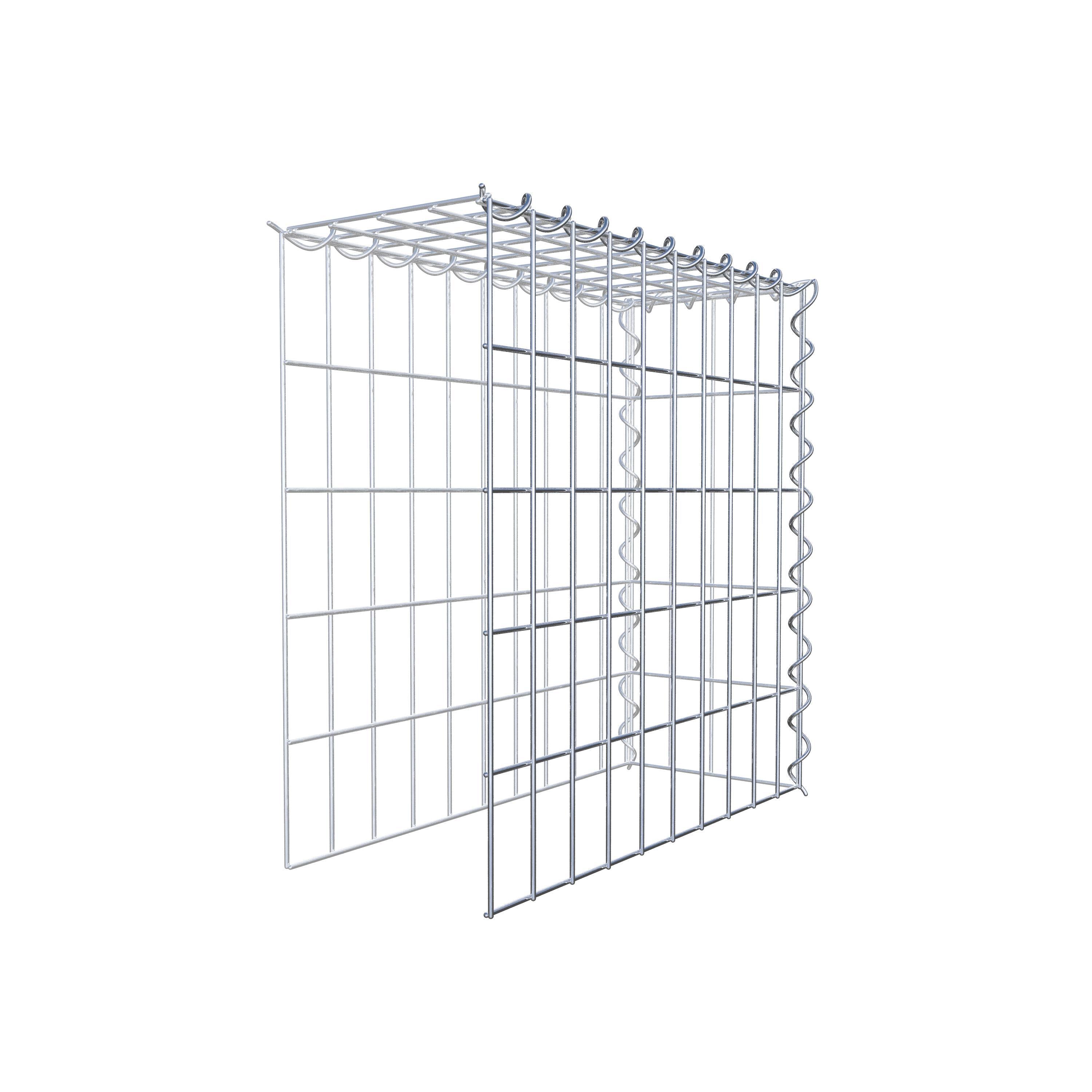 Gabion rapporté type 4 50 cm x 50 cm x 20 cm (L x H x P), mailles 5 cm x 10 cm, spirale