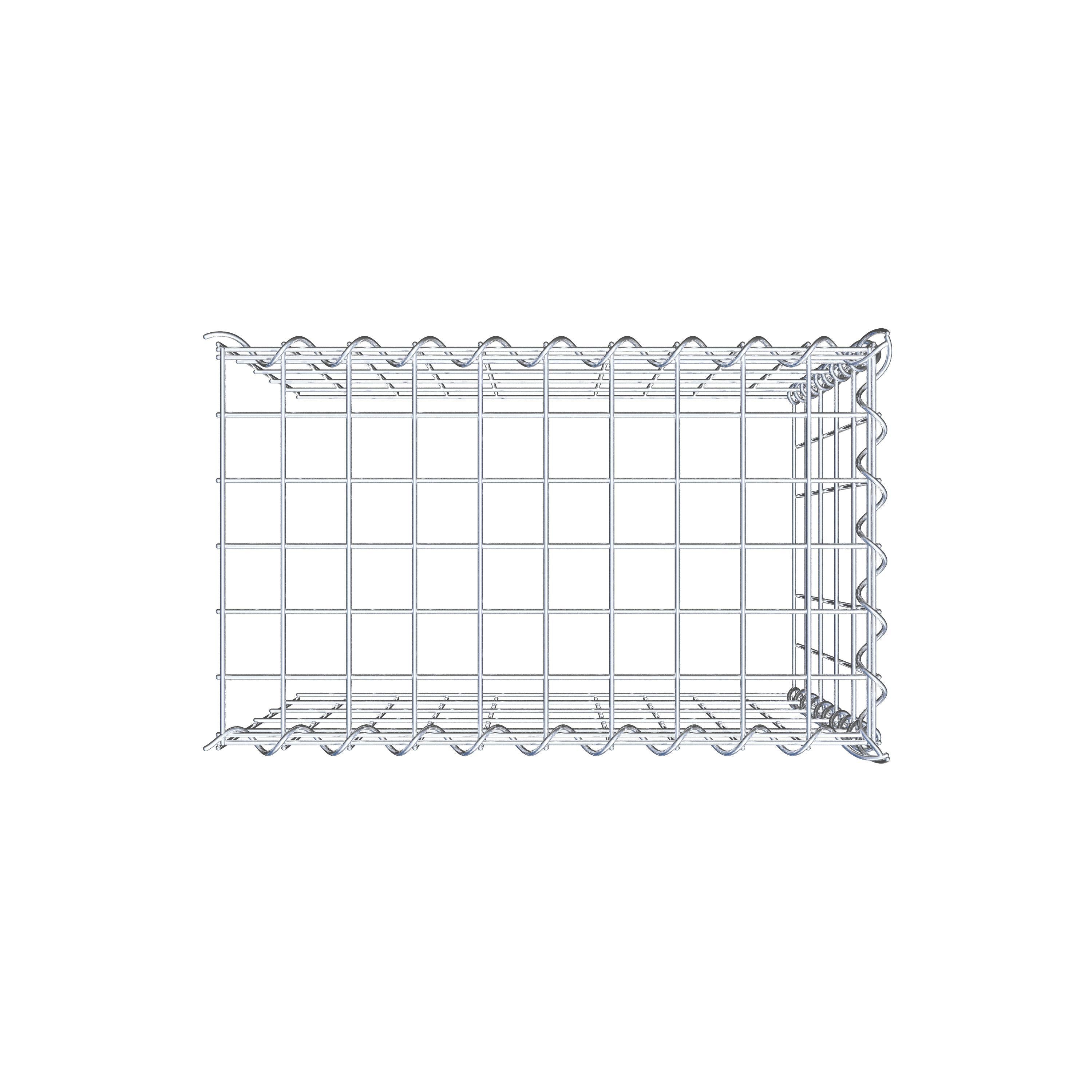 Gabbione aggiuntivo tipo 4 50 cm x 50 cm x 30 cm (L x H x P), dimensione maglia 5 cm x 10 cm, a spirale
