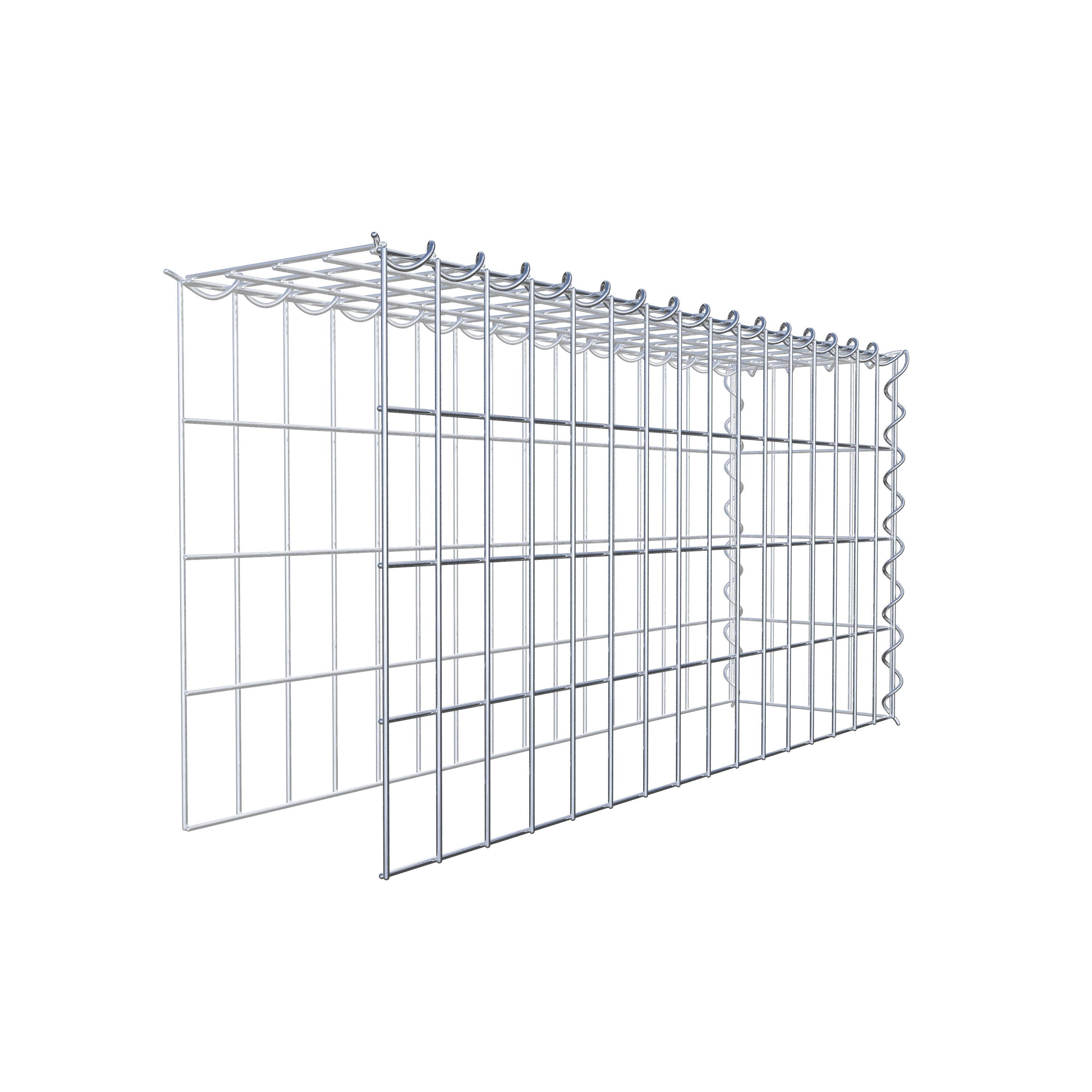 Add-on schanskorf type 4 80 cm x 40 cm x 20 cm (L x H x D), maaswijdte 5 cm x 10 cm, spiraalvormig