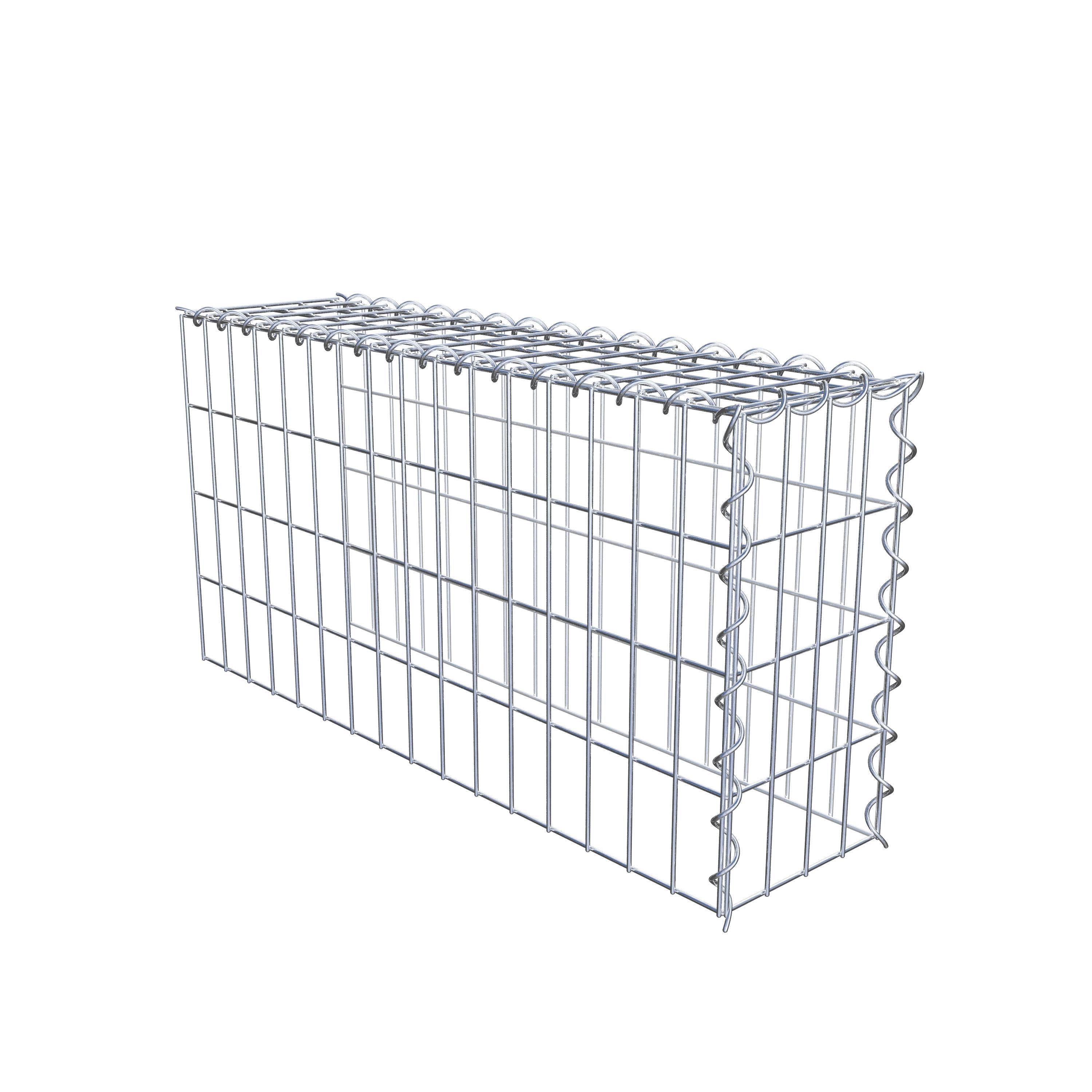 Add-on schanskorf type 4 80 cm x 40 cm x 20 cm (L x H x D), maaswijdte 5 cm x 10 cm, spiraalvormig