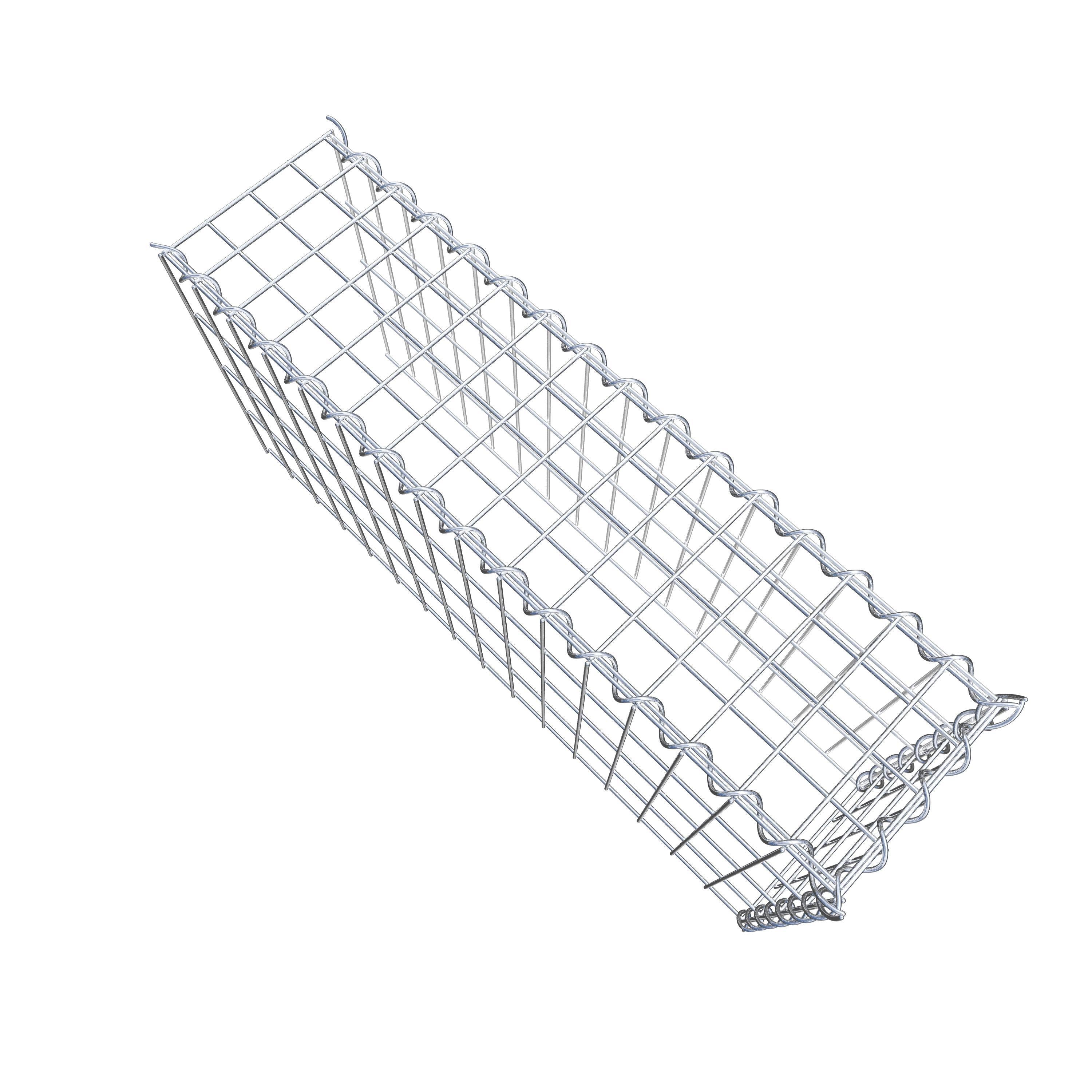 Add-on schanskorf type 4 80 cm x 40 cm x 20 cm (L x H x D), maaswijdte 5 cm x 10 cm, spiraalvormig