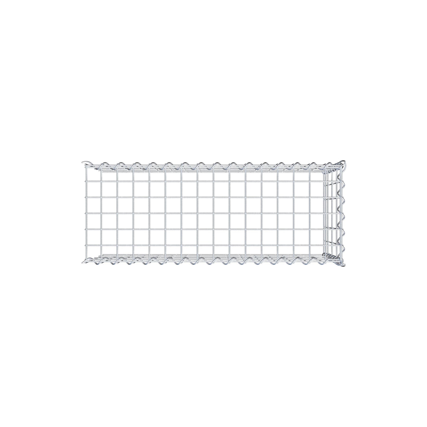 Monteret gabion type 4 80 cm x 40 cm x 30 cm (L x H x D), maskestørrelse 5 cm x 10 cm, spiral