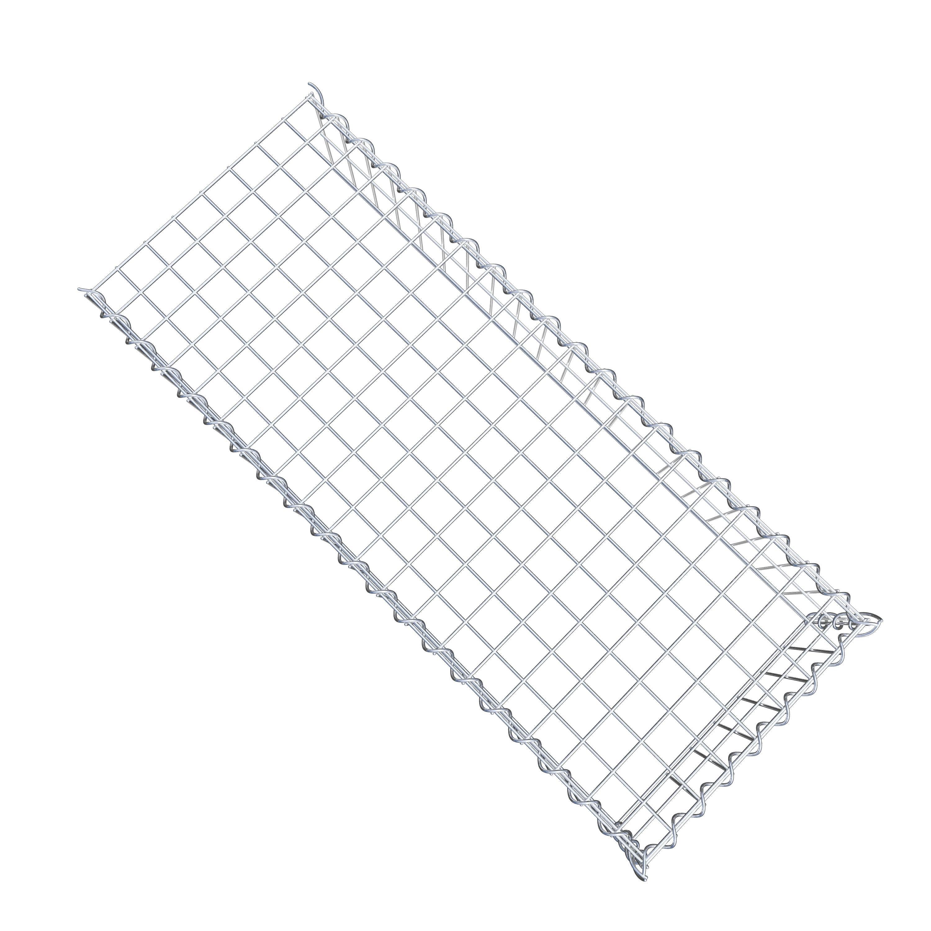 Gabion rapporté type 4 100 cm x 20 cm x 40 cm (L x H x P), mailles 5 cm x 10 cm, spirale