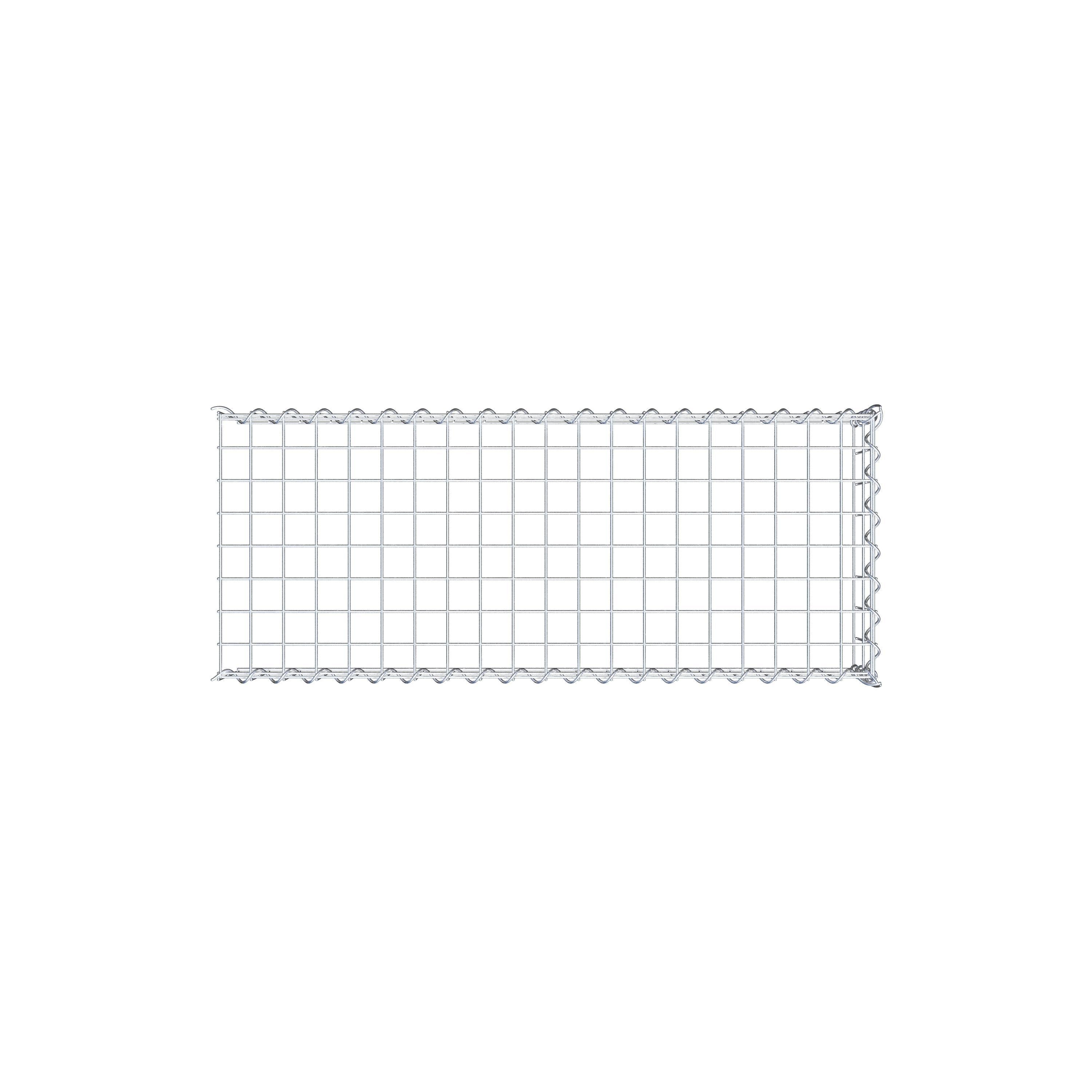 Gabion rapporté type 4 100 cm x 20 cm x 40 cm (L x H x P), mailles 5 cm x 10 cm, spirale