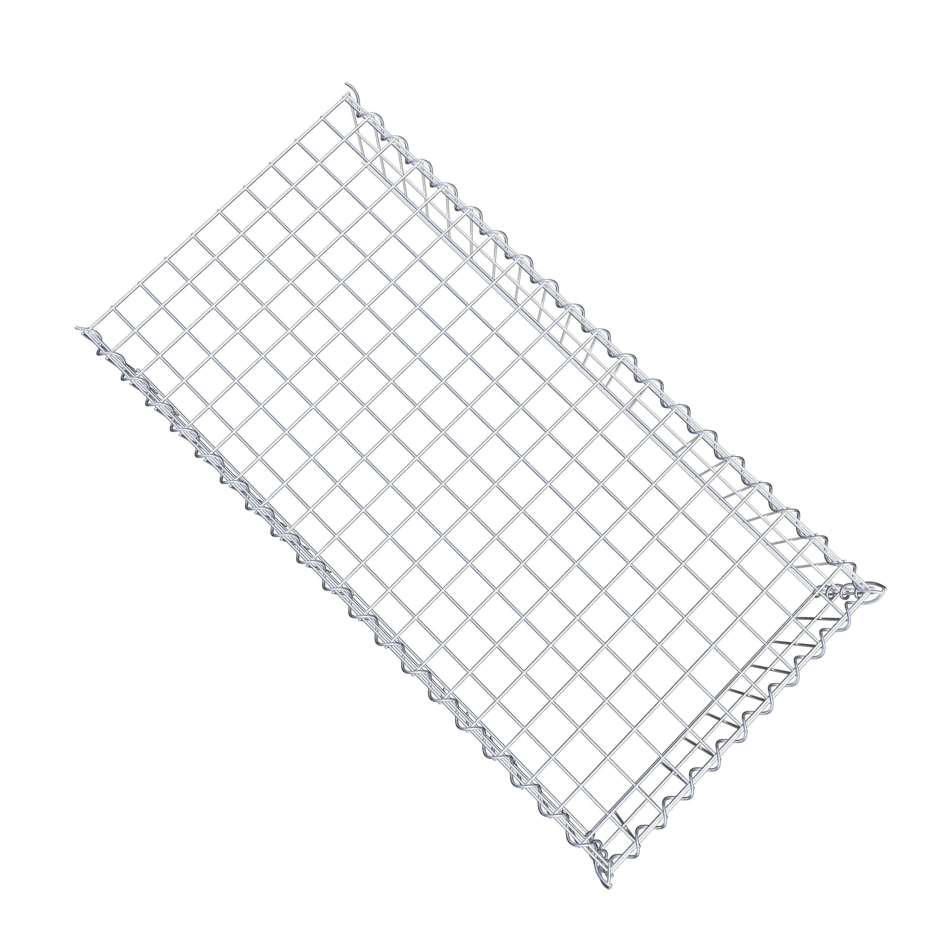 Gabion rapporté type 4 100 cm x 20 cm x 50 cm (L x H x P), mailles 5 cm x 10 cm, spirale