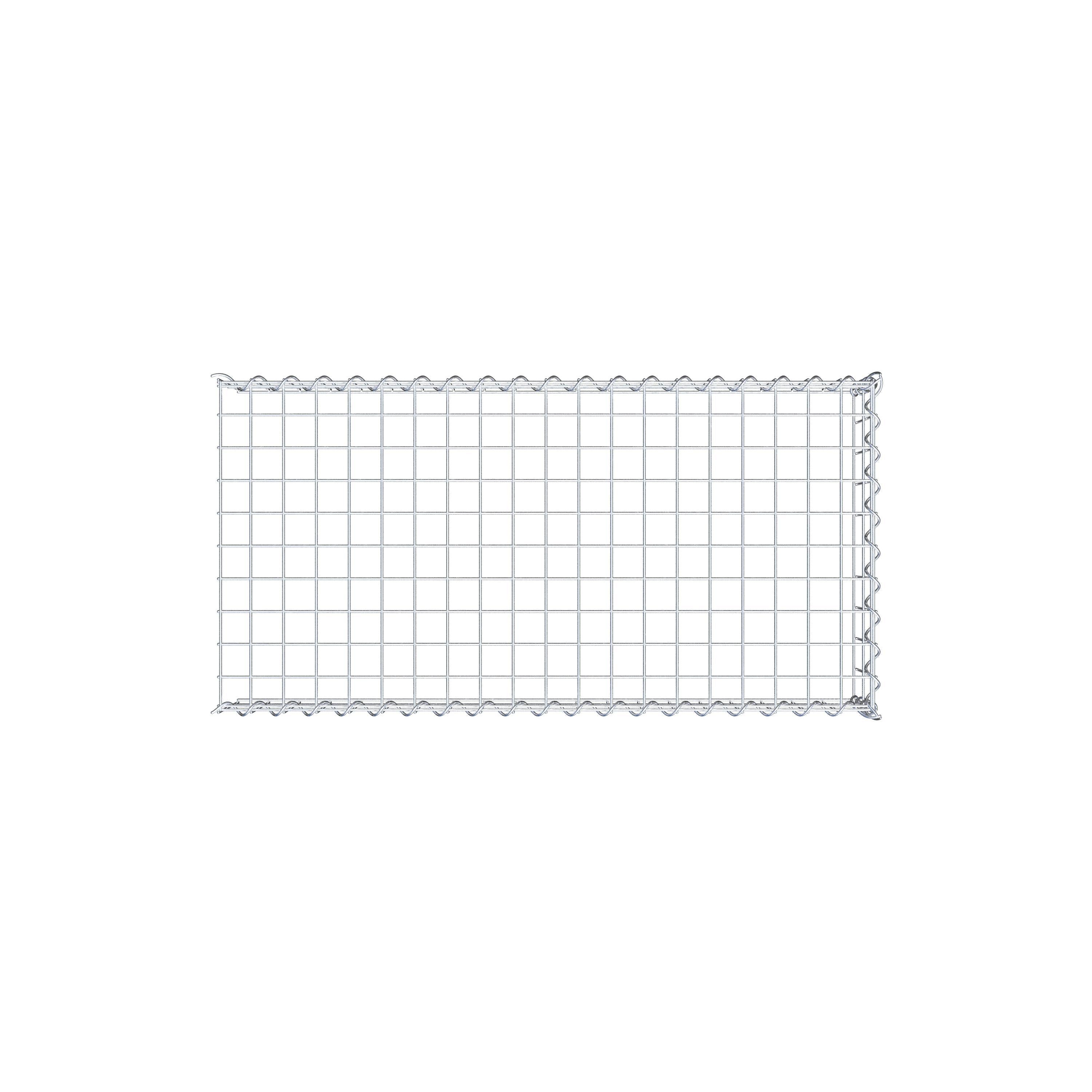 Gabion rapporté type 4 100 cm x 20 cm x 50 cm (L x H x P), mailles 5 cm x 10 cm, spirale