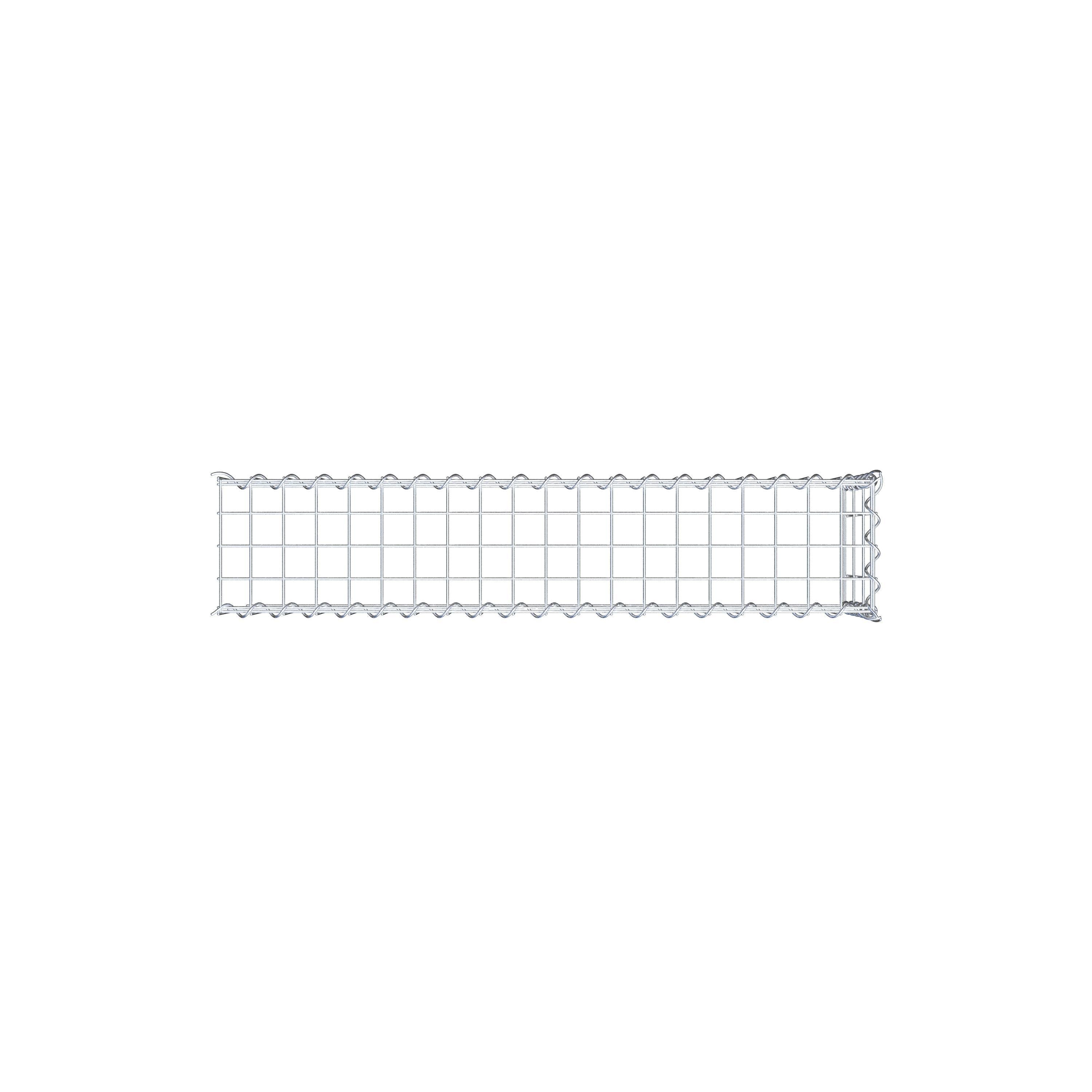 Opvokset gabion type 4 100 cm x 30 cm x 20 cm (L x H x D), maskestørrelse 5 cm x 10 cm, spiral