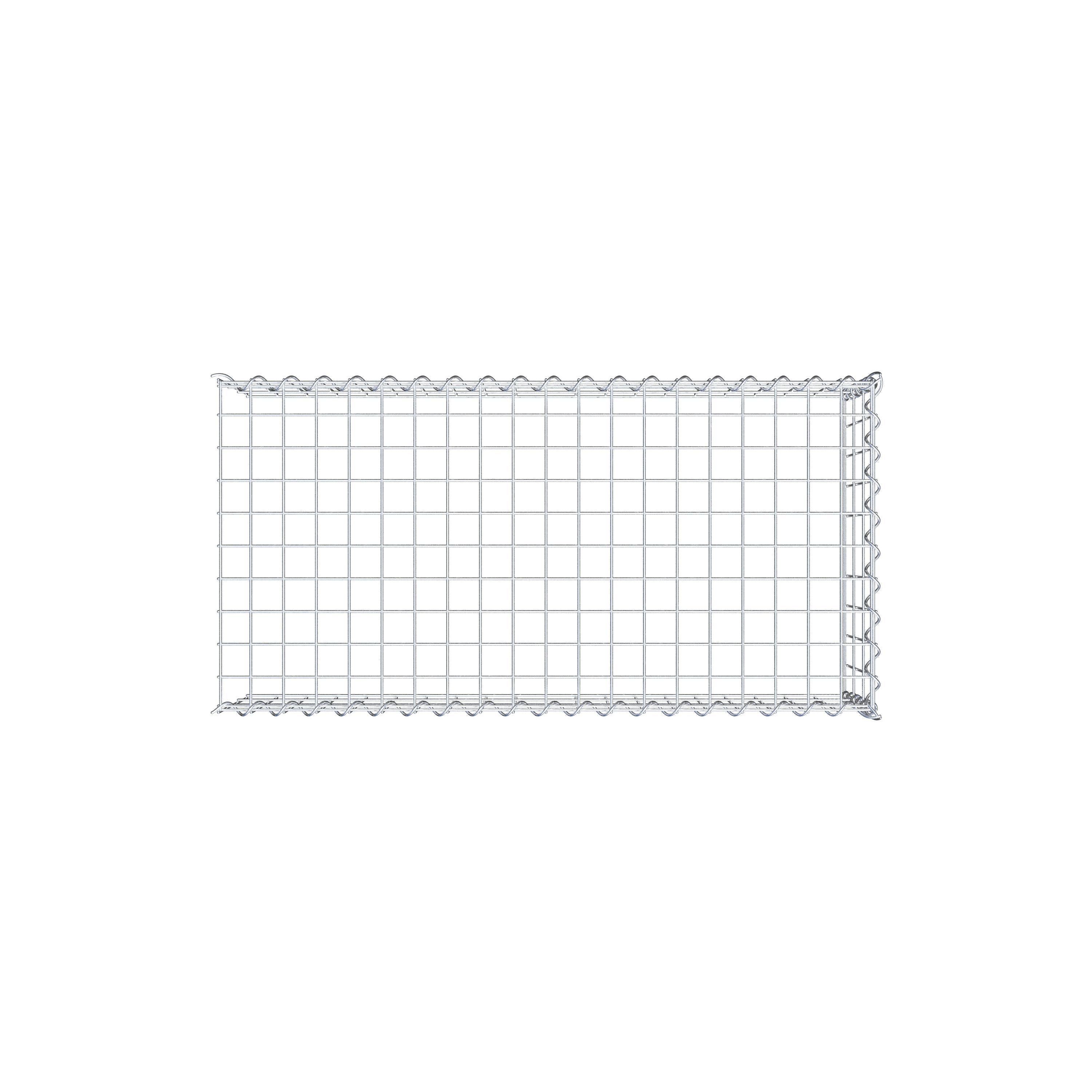 Gabion rapporté type 4 100 cm x 30 cm x 50 cm (L x H x P), mailles 5 cm x 10 cm, spirale