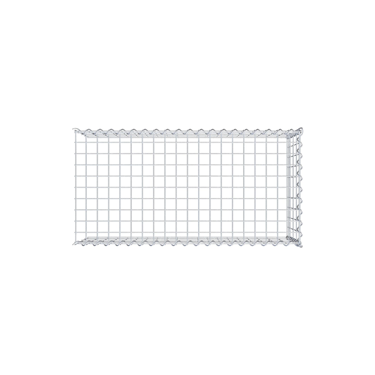 Grown-on gabion type 4 100 cm x 40 cm x 50 cm (L x H x D), mesh size 5 cm x 10 cm, spiral