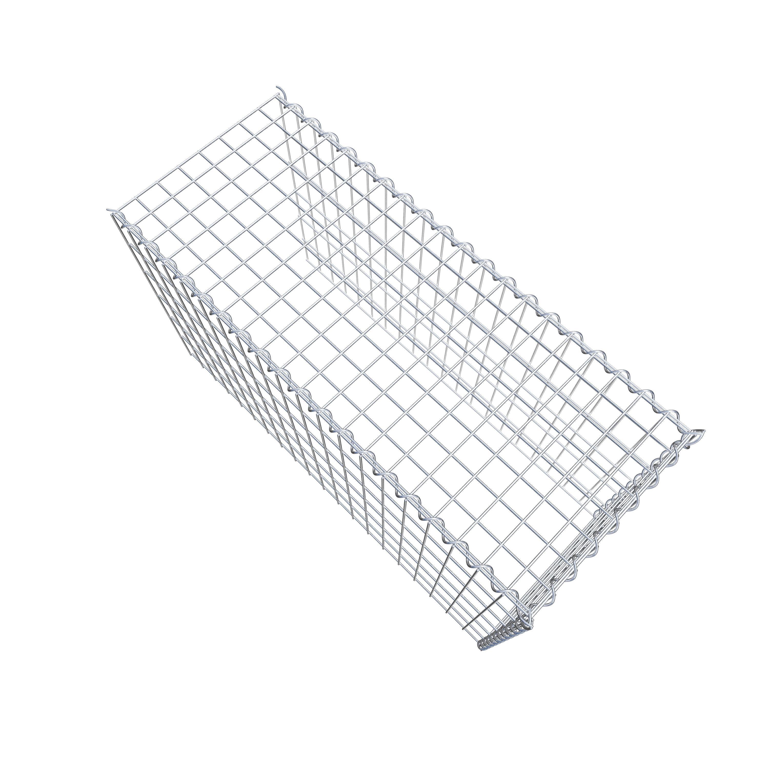 Gabion rapporté type 4 100 cm x 60 cm x 40 cm (L x H x P), mailles 5 cm x 10 cm, spirale