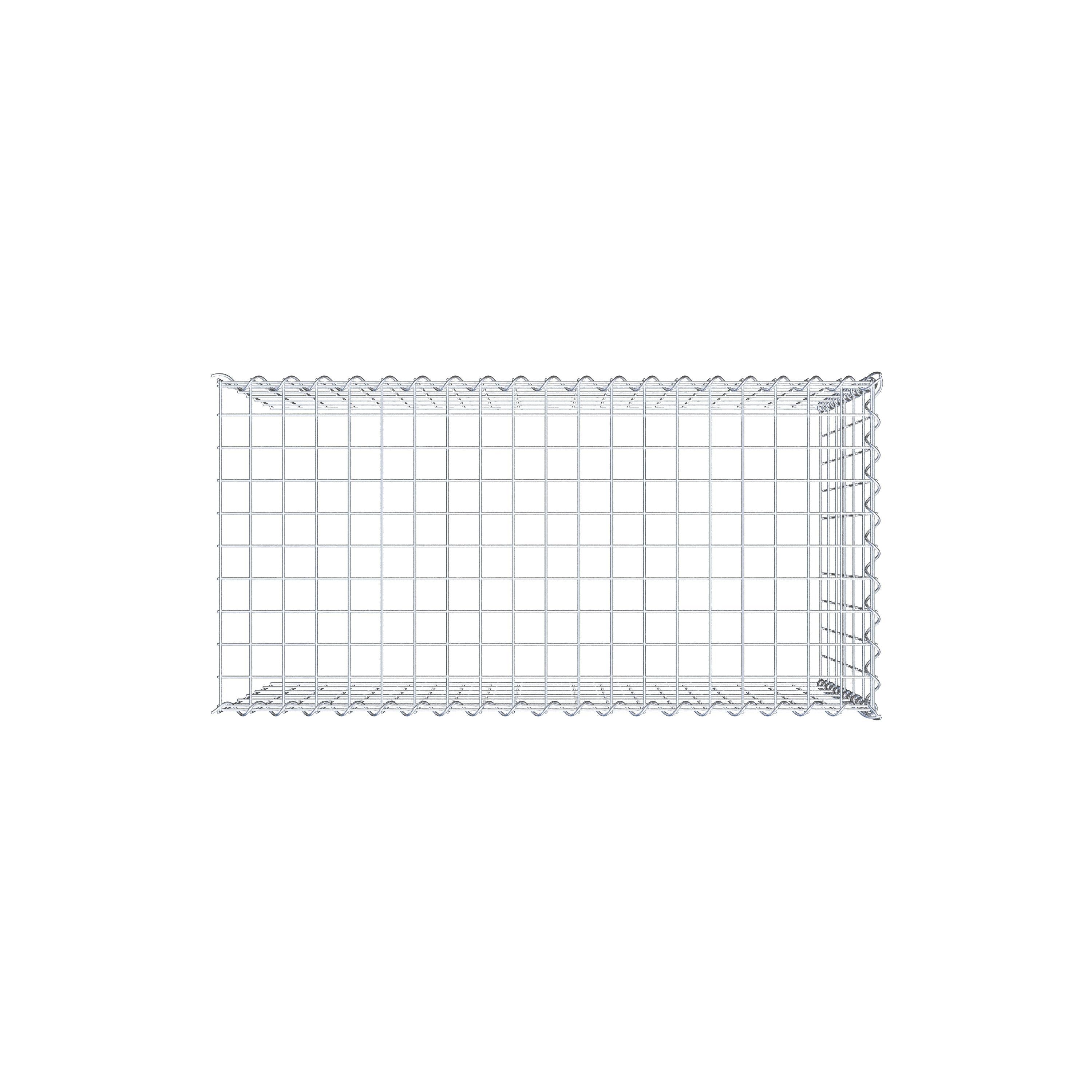 Gabion rapporté type 4 100 cm x 60 cm x 50 cm (L x H x P), mailles 5 cm x 10 cm, spirale