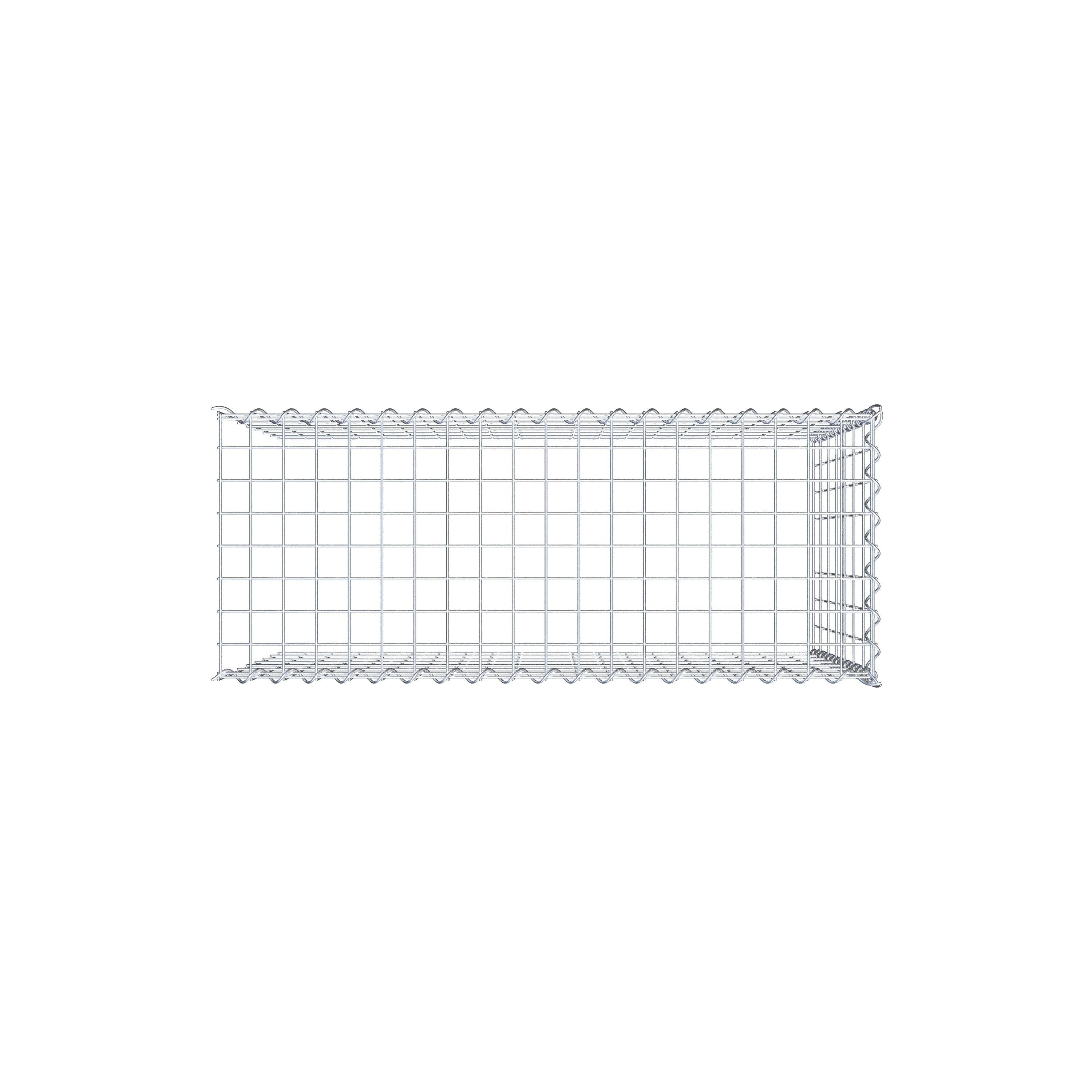 Opvokset gabion type 4 100 cm x 70 cm x 40 cm (L x H x D), maskestørrelse 5 cm x 10 cm, spiral