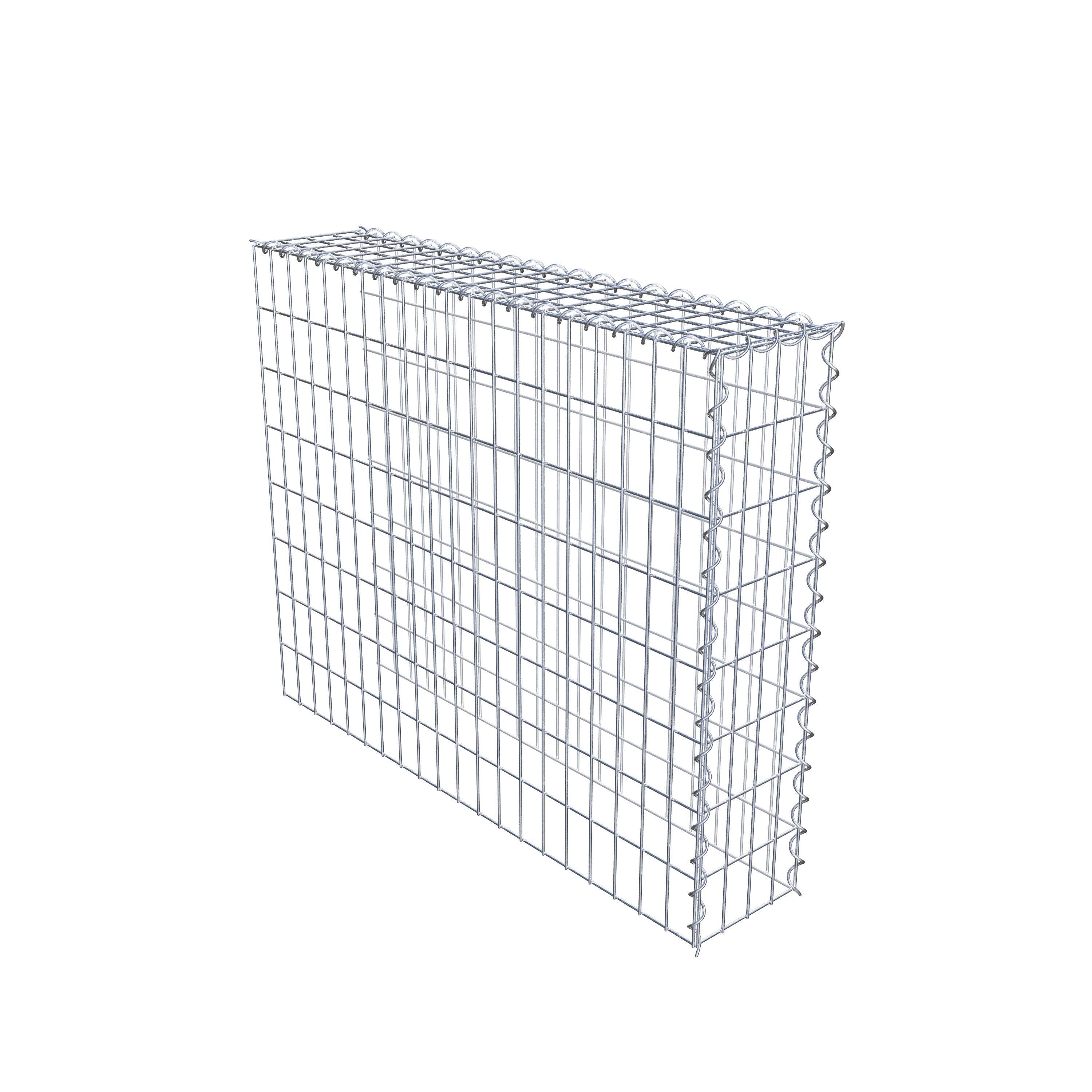 Add-on schanskorf type 4 100 cm x 80 cm x 20 cm (L x H x D), maaswijdte 5 cm x 10 cm, spiraalvormig