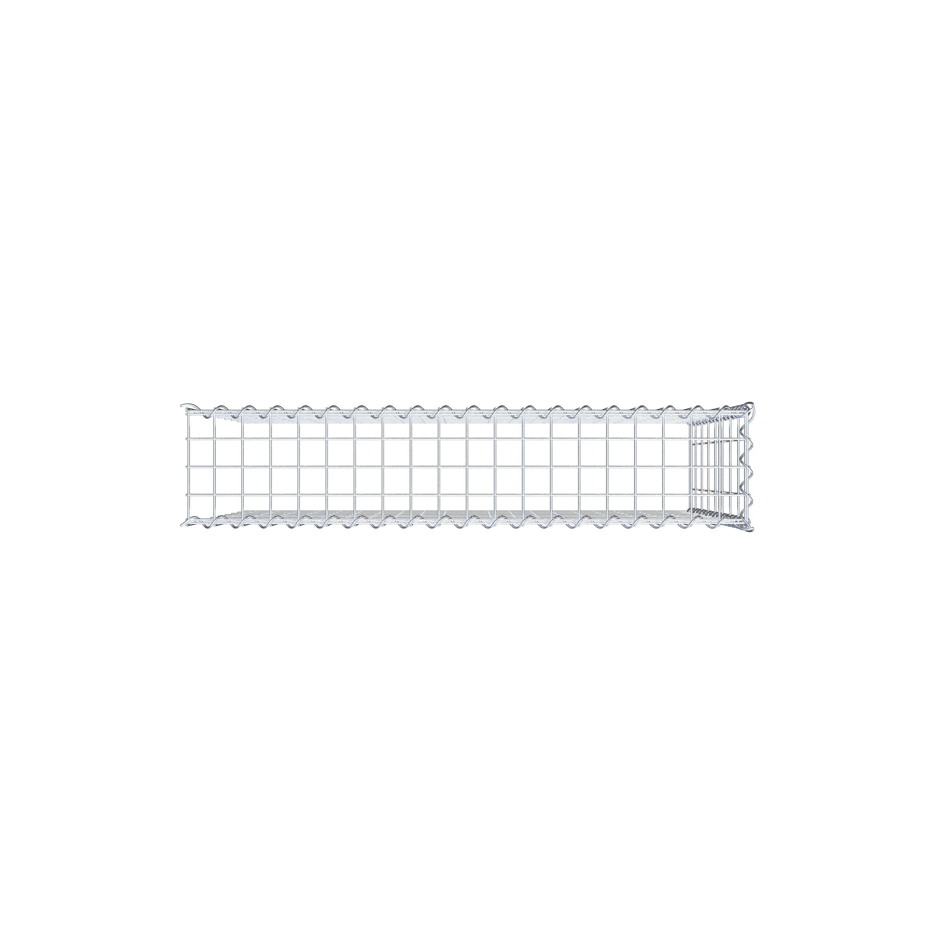 Add-on schanskorf type 4 100 cm x 80 cm x 20 cm (L x H x D), maaswijdte 5 cm x 10 cm, spiraalvormig