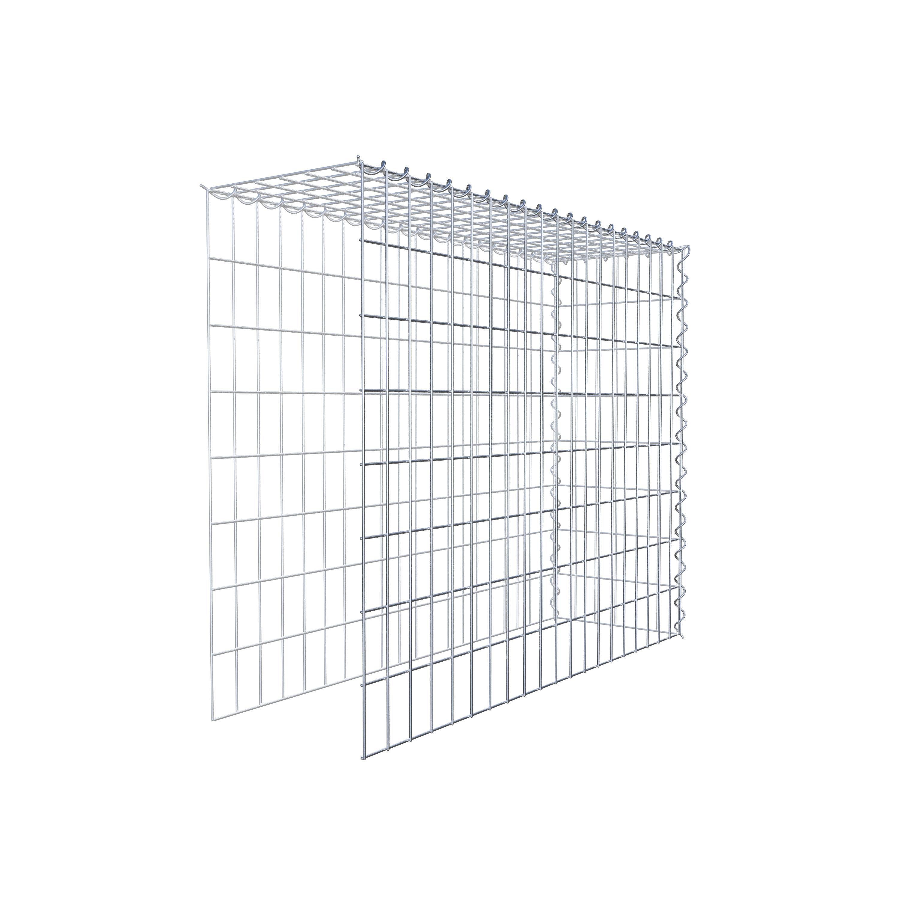Gabion rapporté type 4 100 cm x 80 cm x 30 cm (L x H x P), mailles 5 cm x 10 cm, spirale