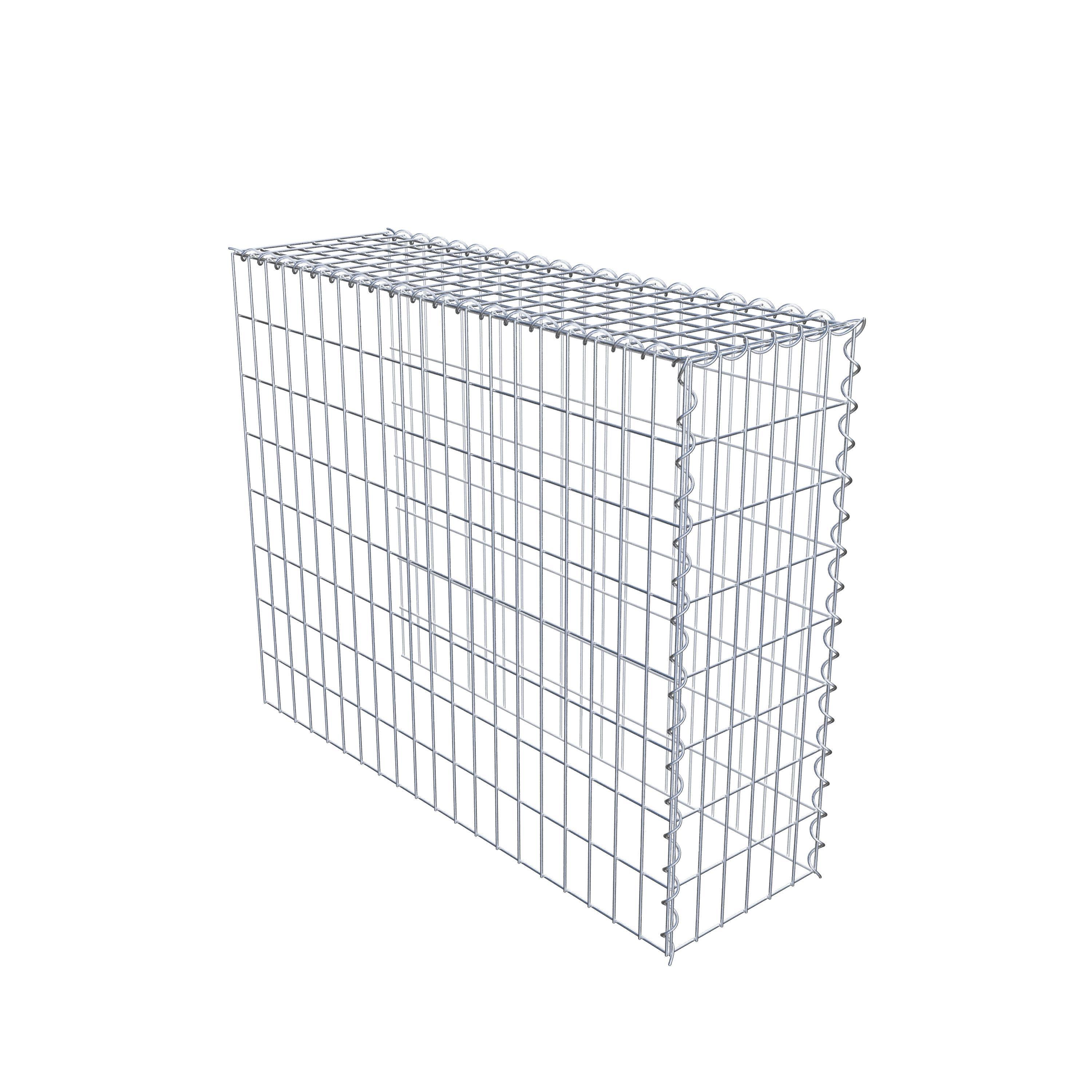 Gabion rapporté type 4 100 cm x 80 cm x 30 cm (L x H x P), mailles 5 cm x 10 cm, spirale