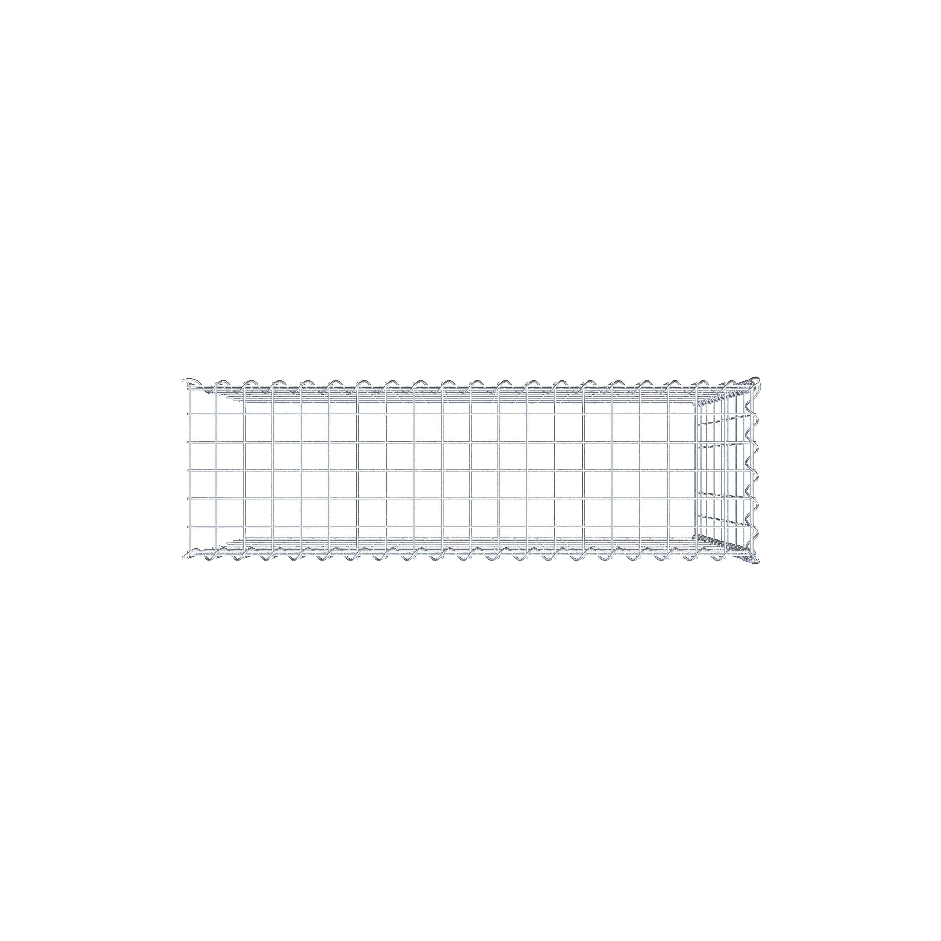 Gabion rapporté type 4 100 cm x 80 cm x 30 cm (L x H x P), mailles 5 cm x 10 cm, spirale