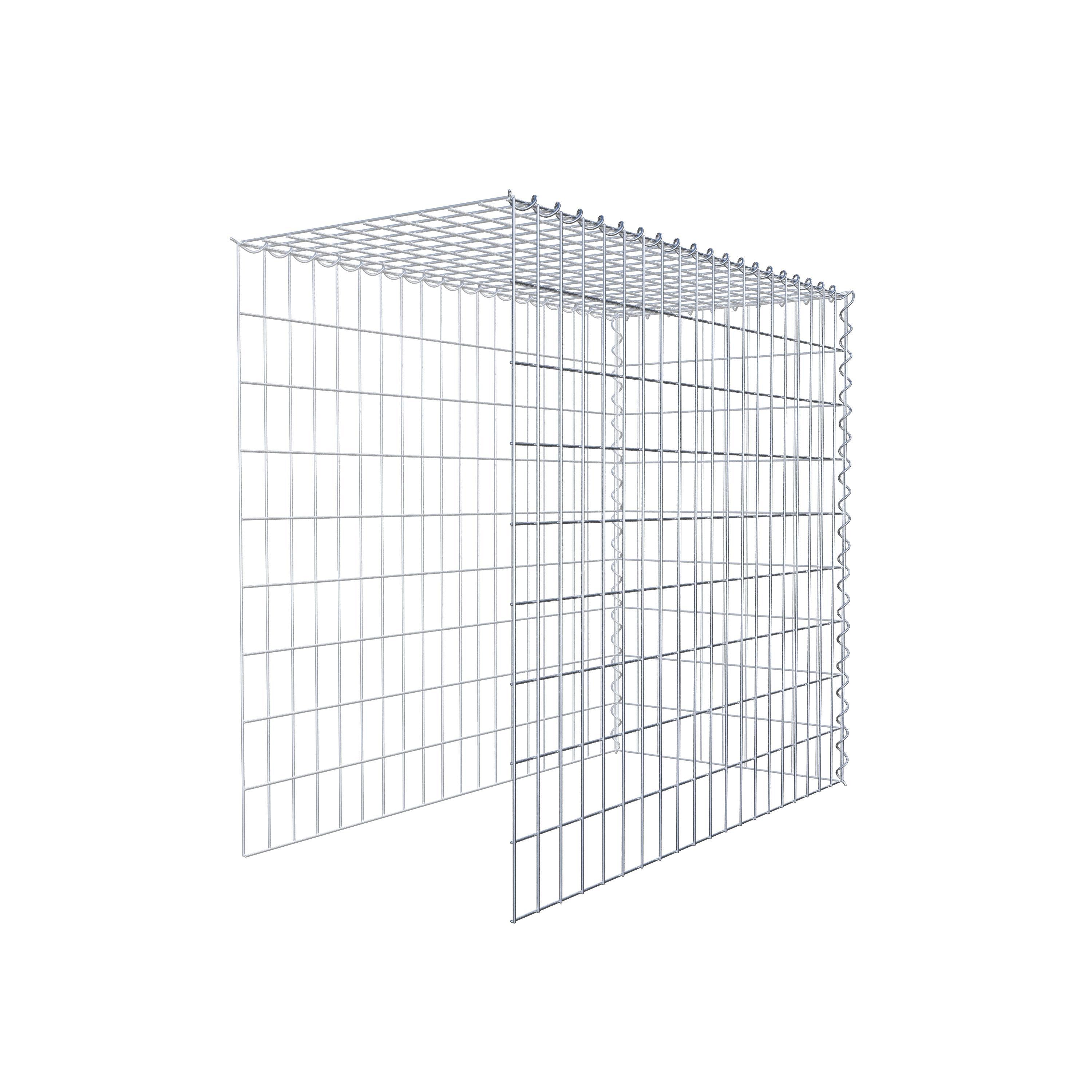 Gabion rapporté type 4 100 cm x 90 cm x 50 cm (L x H x P), mailles 5 cm x 10 cm, spirale