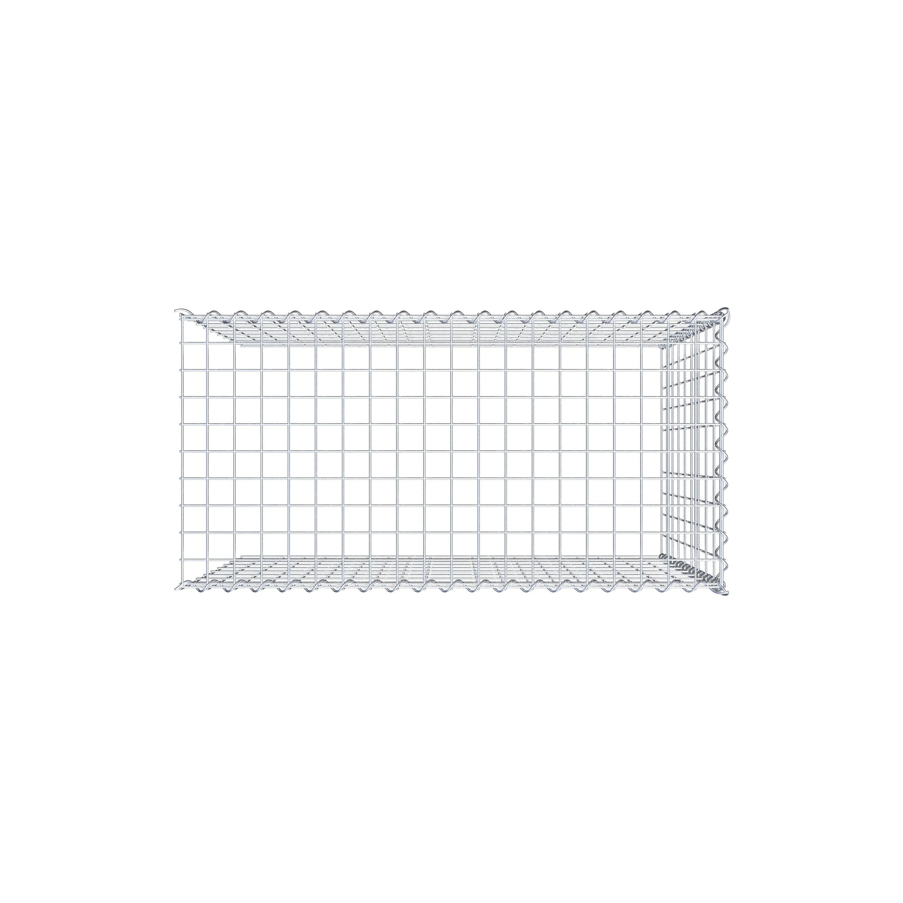 Gabion rapporté type 4 100 cm x 90 cm x 50 cm (L x H x P), mailles 5 cm x 10 cm, spirale