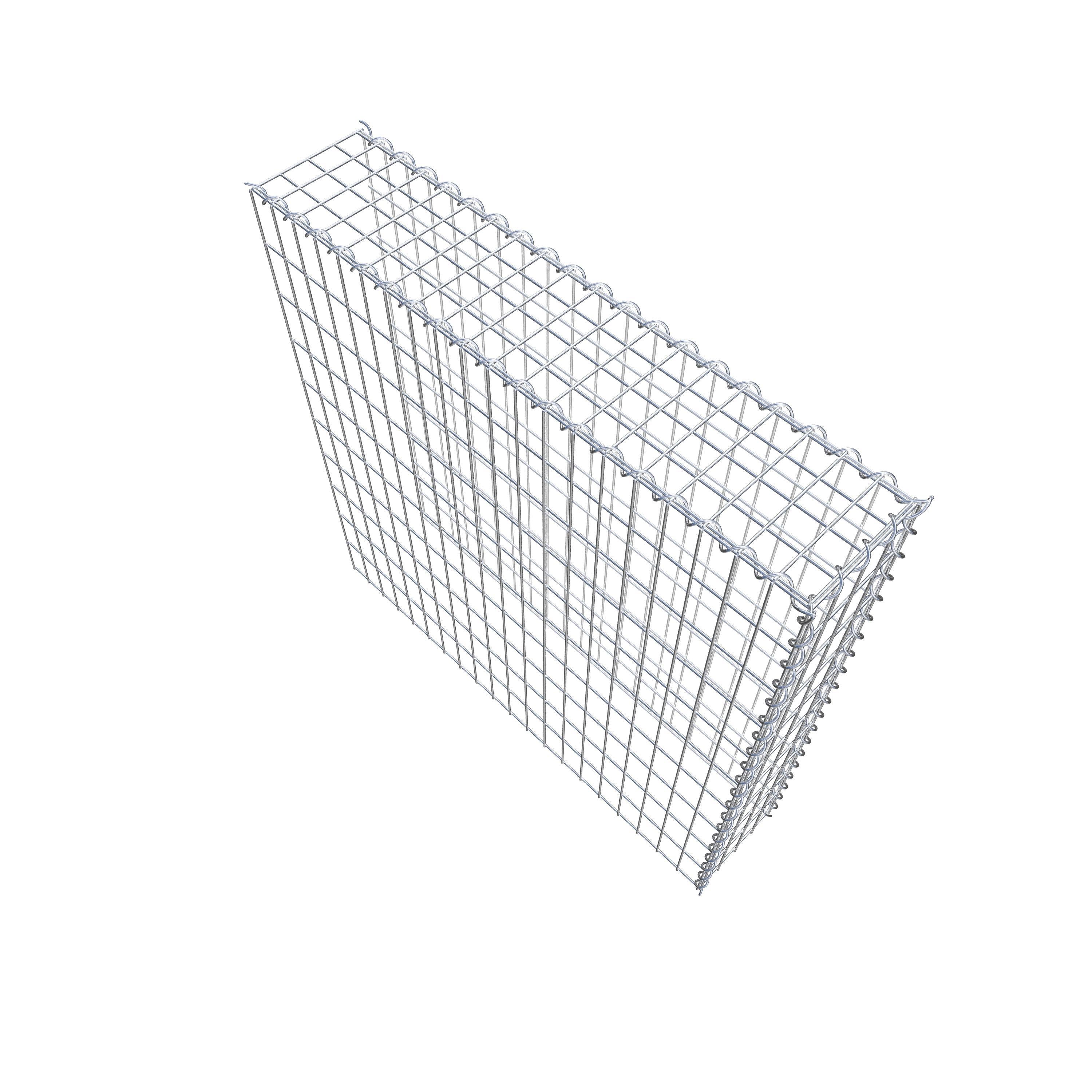 Gabion rapporté type 4 100 cm x 100 cm x 20 cm (L x H x P), mailles 5 cm x 10 cm, spirale