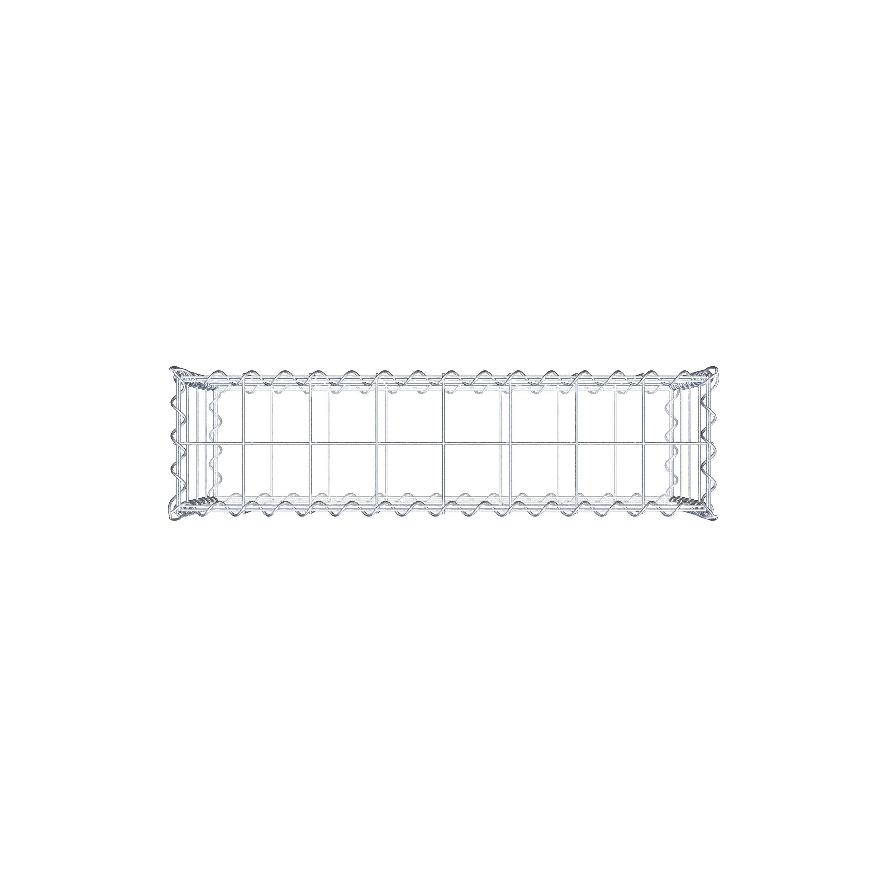 Gabione 80 cm x 40 cm x 20 cm (L x H x T), Maschenweite 10 cm x 10 cm, Spirale