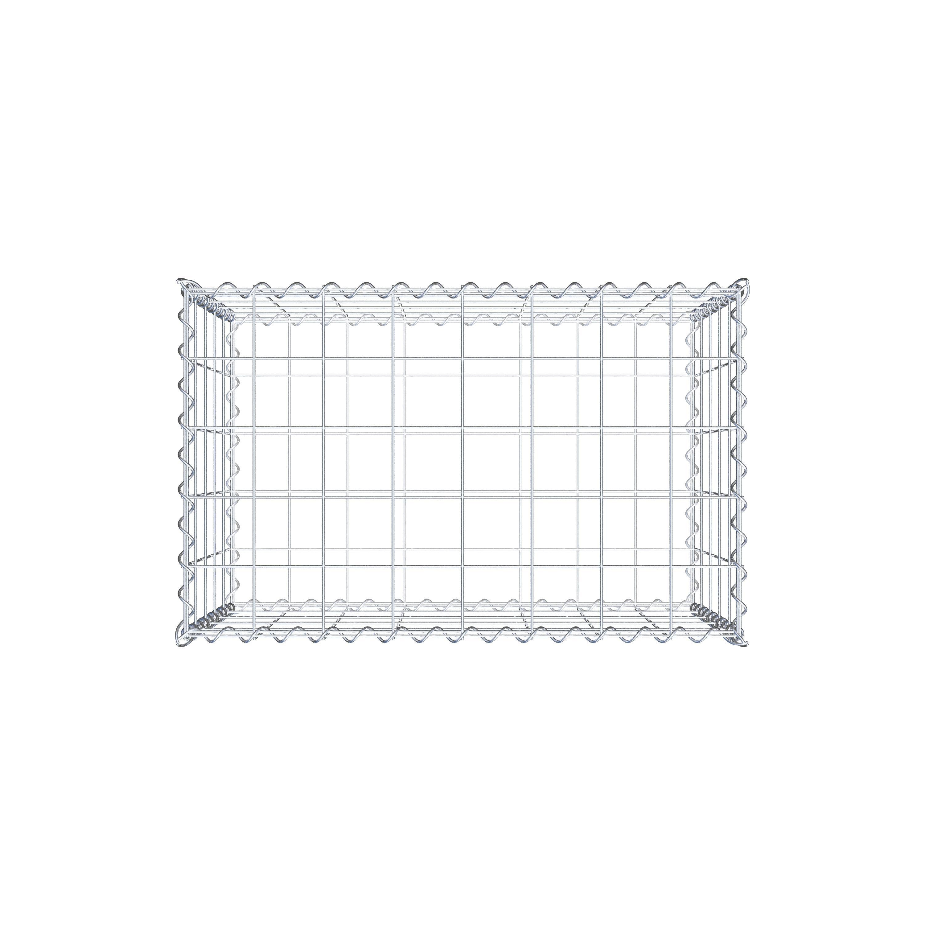 Gabion 80 cm x 50 cm x 50 cm (L x H x D), mesh size 10 cm x 10 cm, spiral