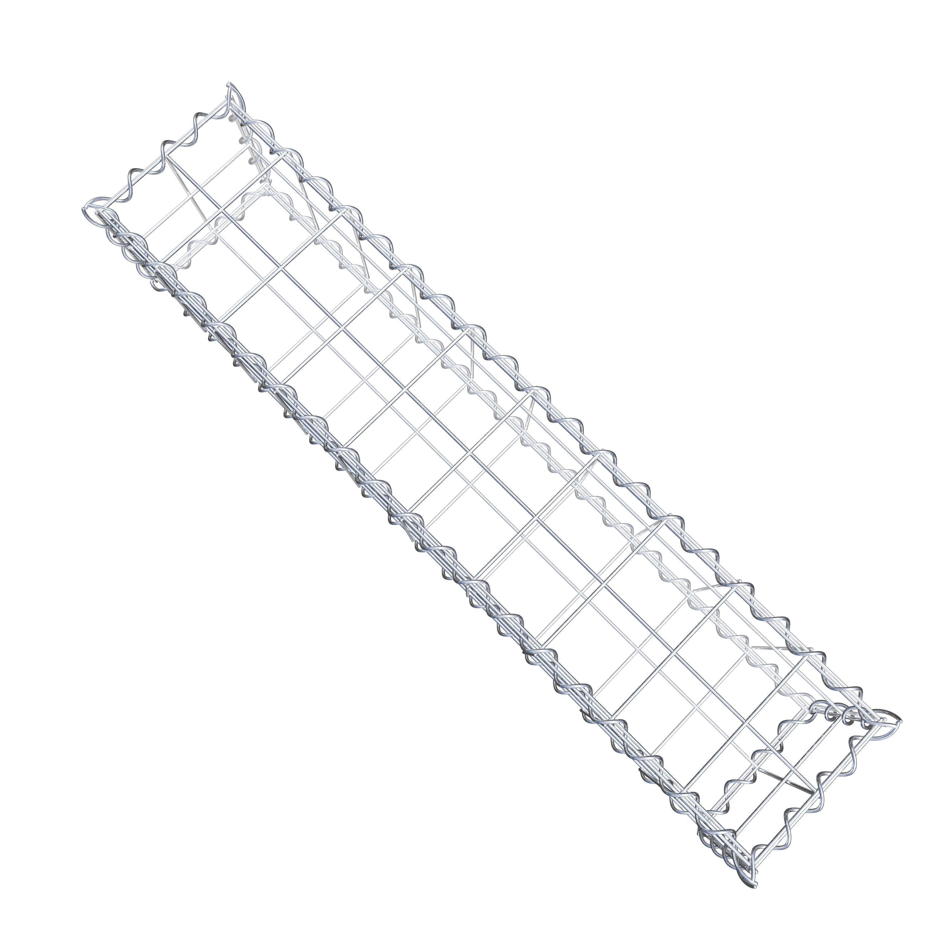 Gabion 100 cm x 20 cm x 20 cm (L x H x P), mailles 10 cm x 10 cm, spirale