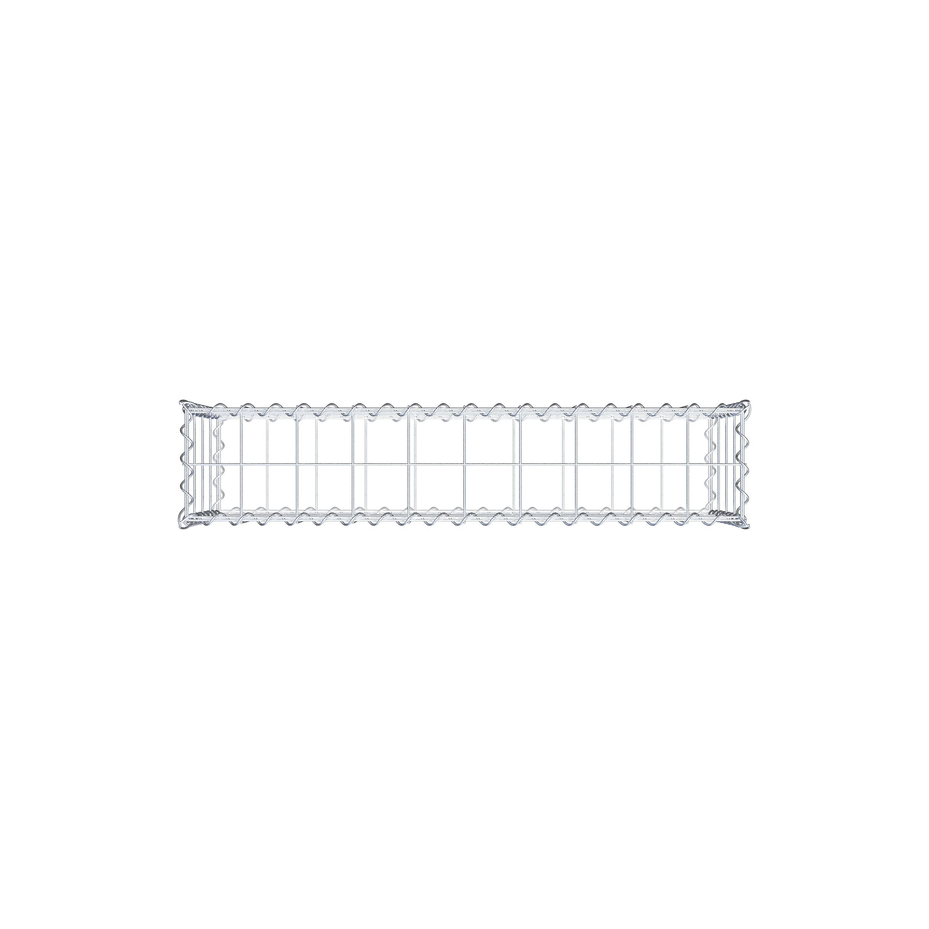 Gabion 100 cm x 40 cm x 20 cm (L x H x D), maskestørrelse 10 cm x 10 cm, spiral