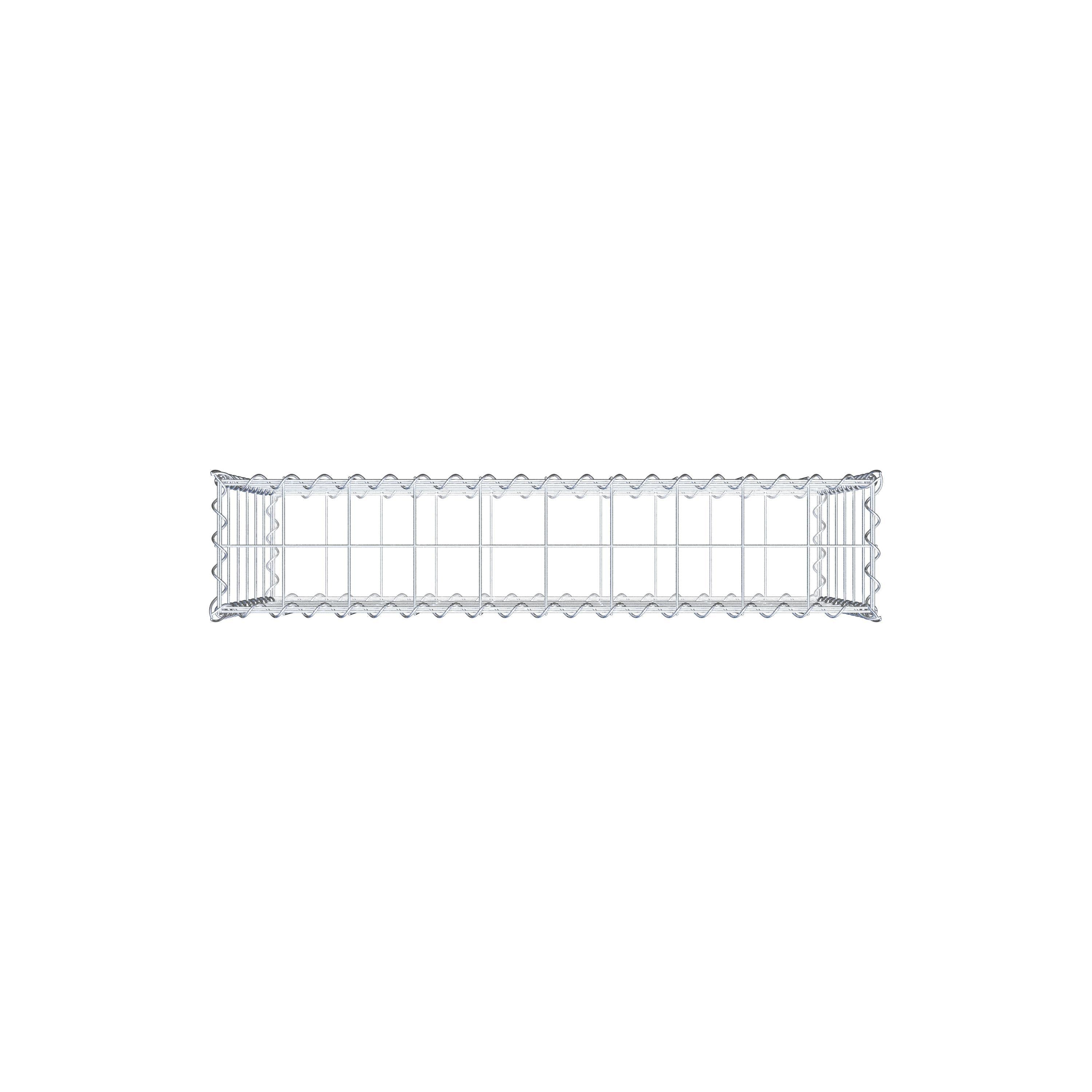Gabion 100 cm x 60 cm x 20 cm (L x H x D), maskestørrelse 10 cm x 10 cm, spiral