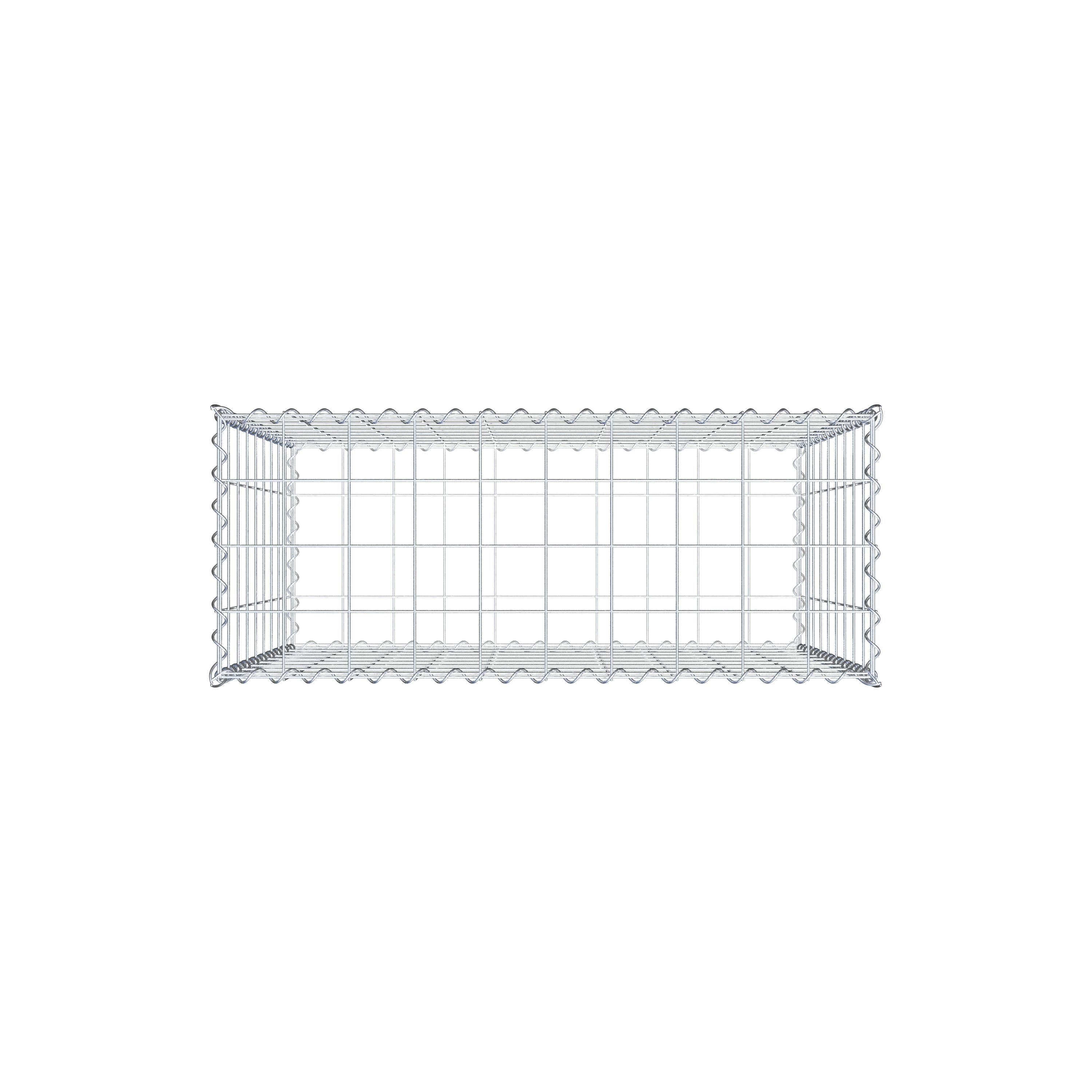 Gabbione 100 cm x 90 cm x 40 cm (L x H x P), maglia 10 cm x 10 cm, spirale