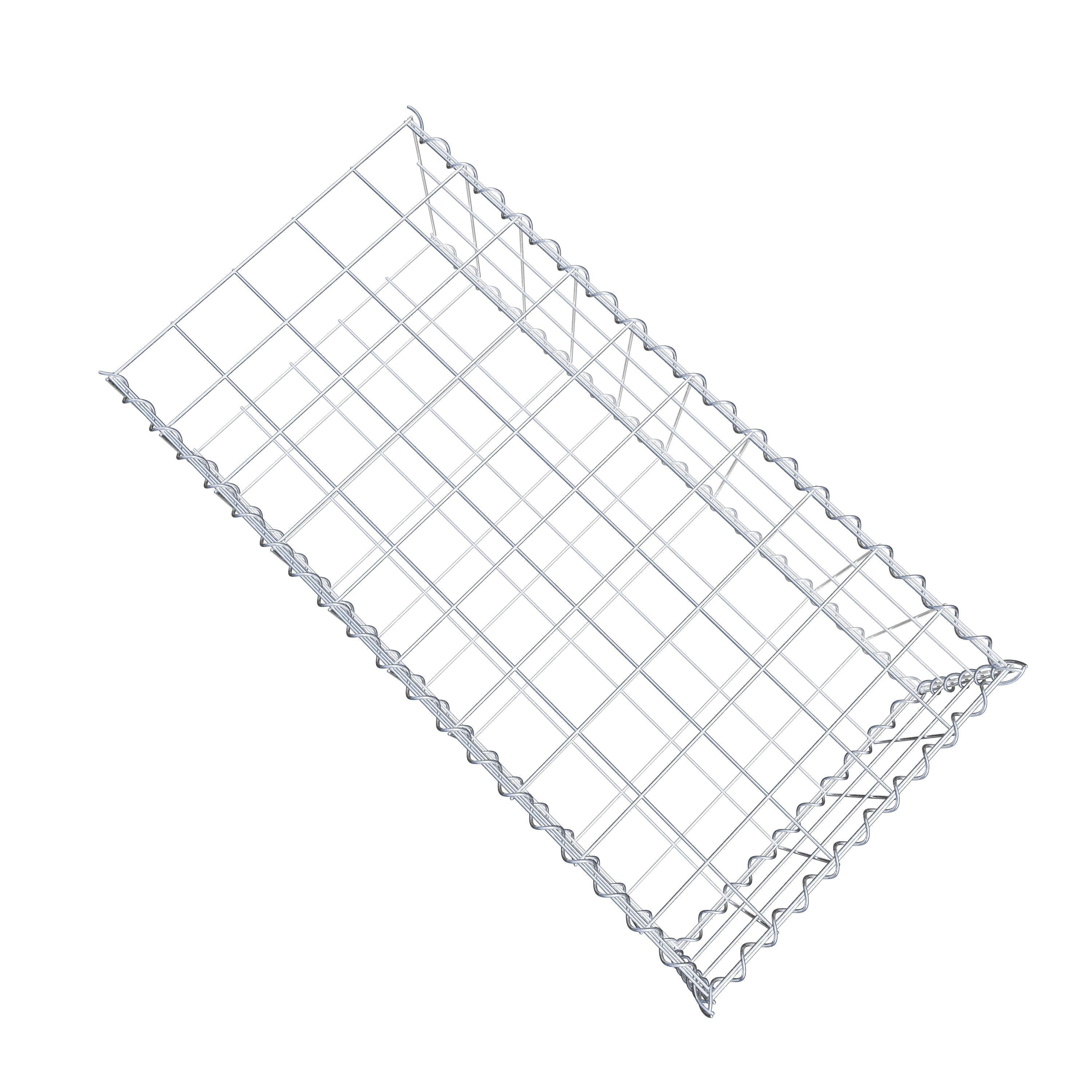 Gabion rapporté type 2 100 cm x 30 cm x 50 cm (L x H x P), mailles 10 cm x 10 cm, spirale